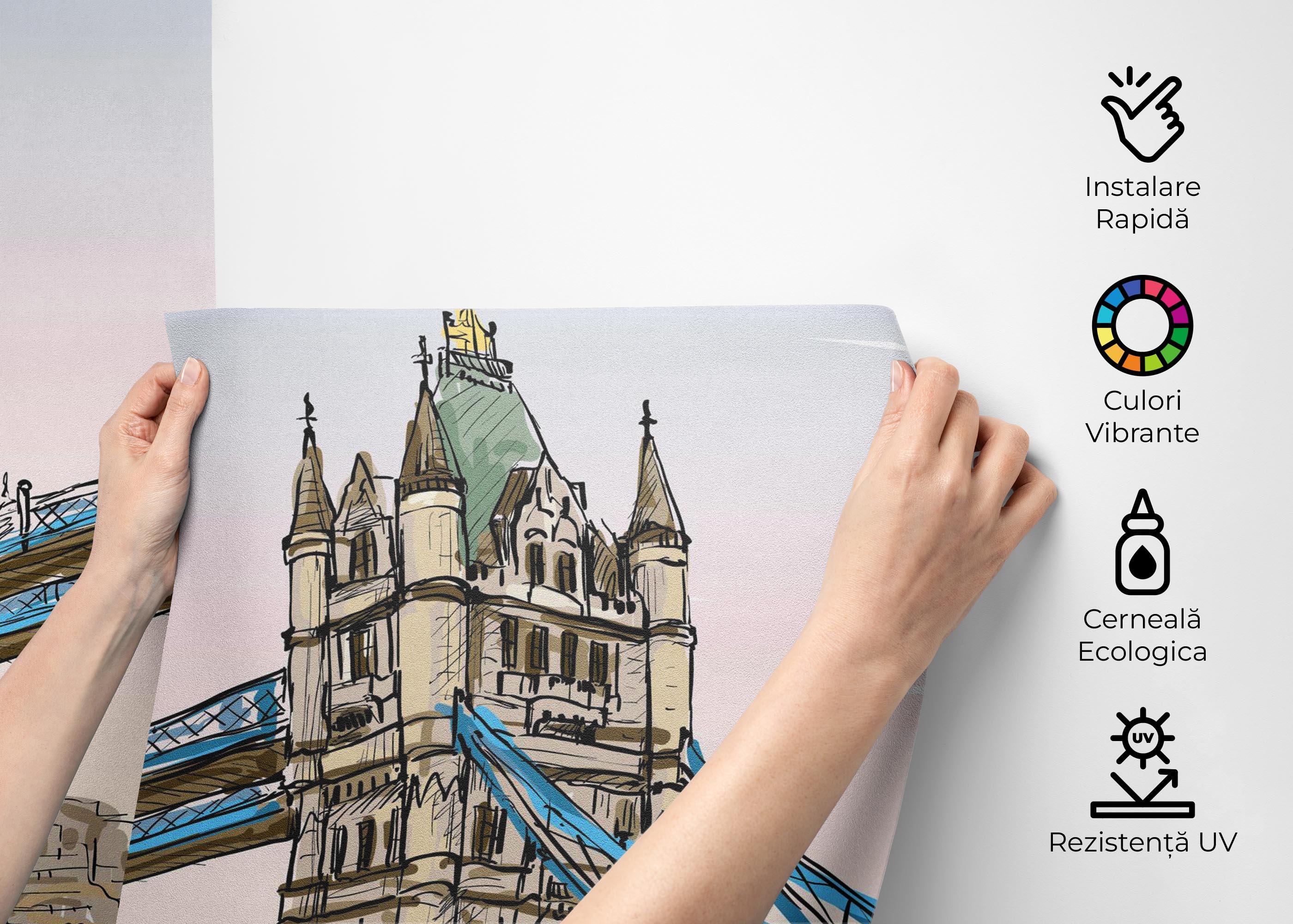 Fototapet London Bridge Sketch mockup 2