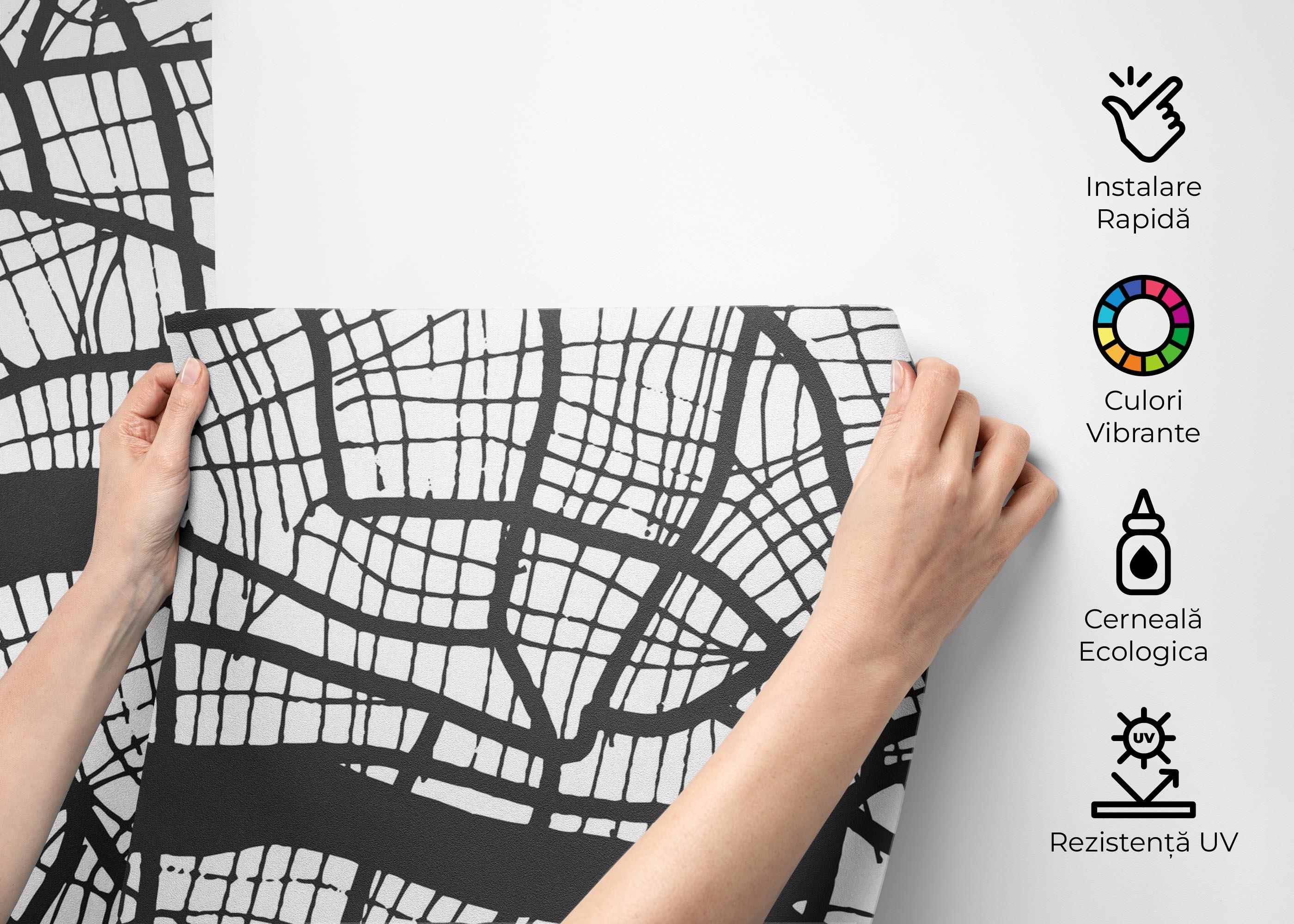 Fototapet London Line Map mockup 2