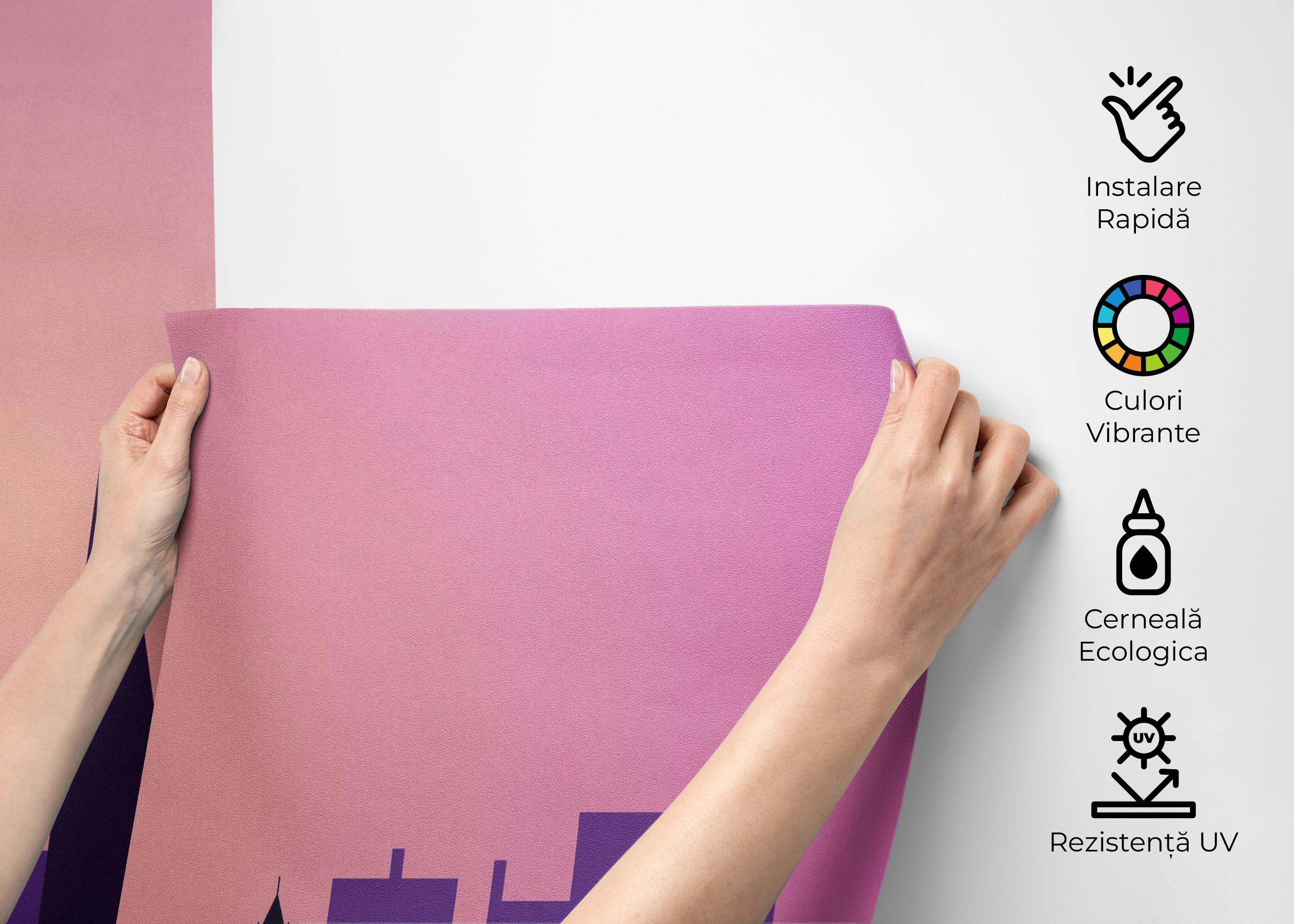 Fototapet Purple Sky London mockup 2