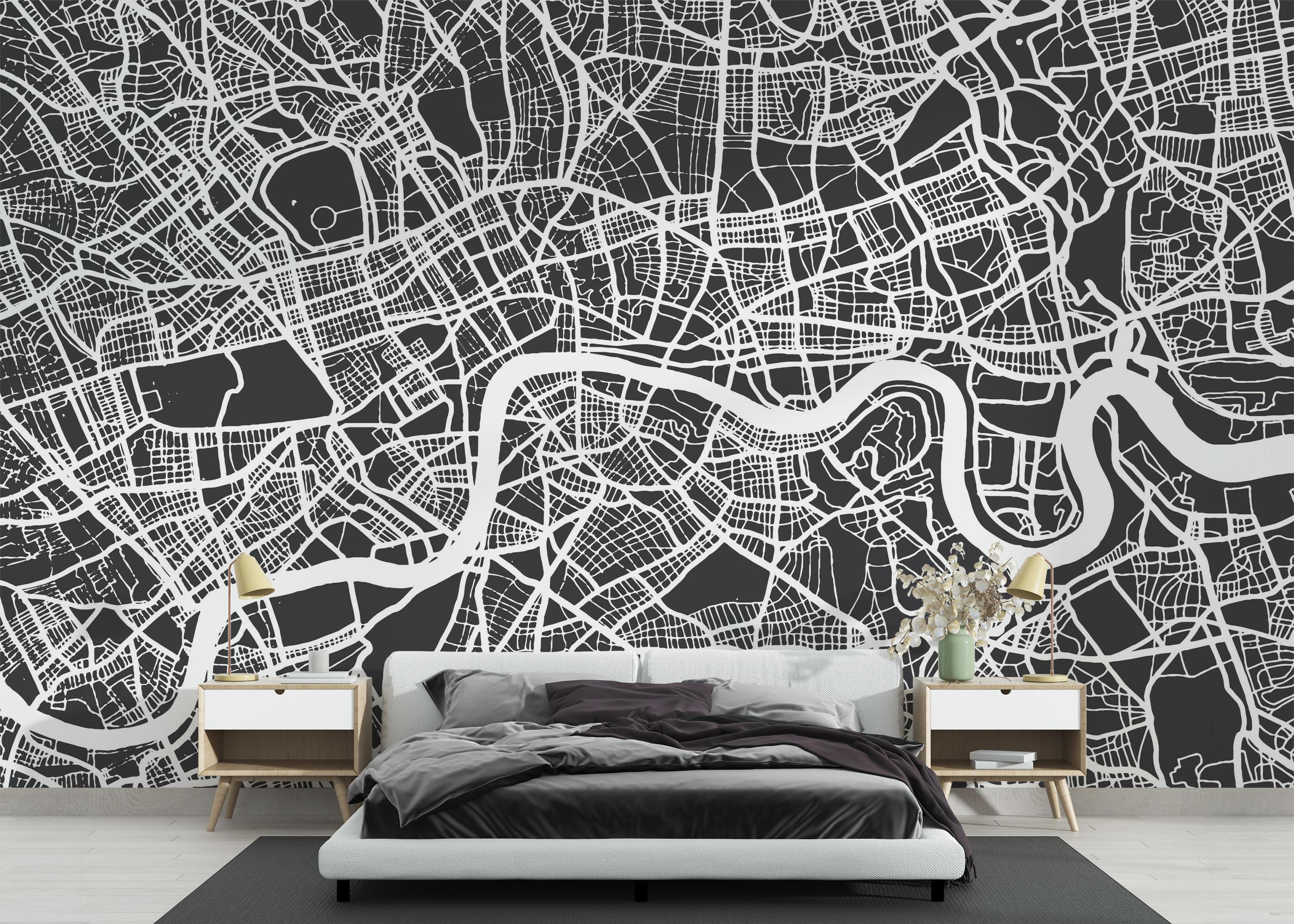 Fototapet Big London Map mockup 3