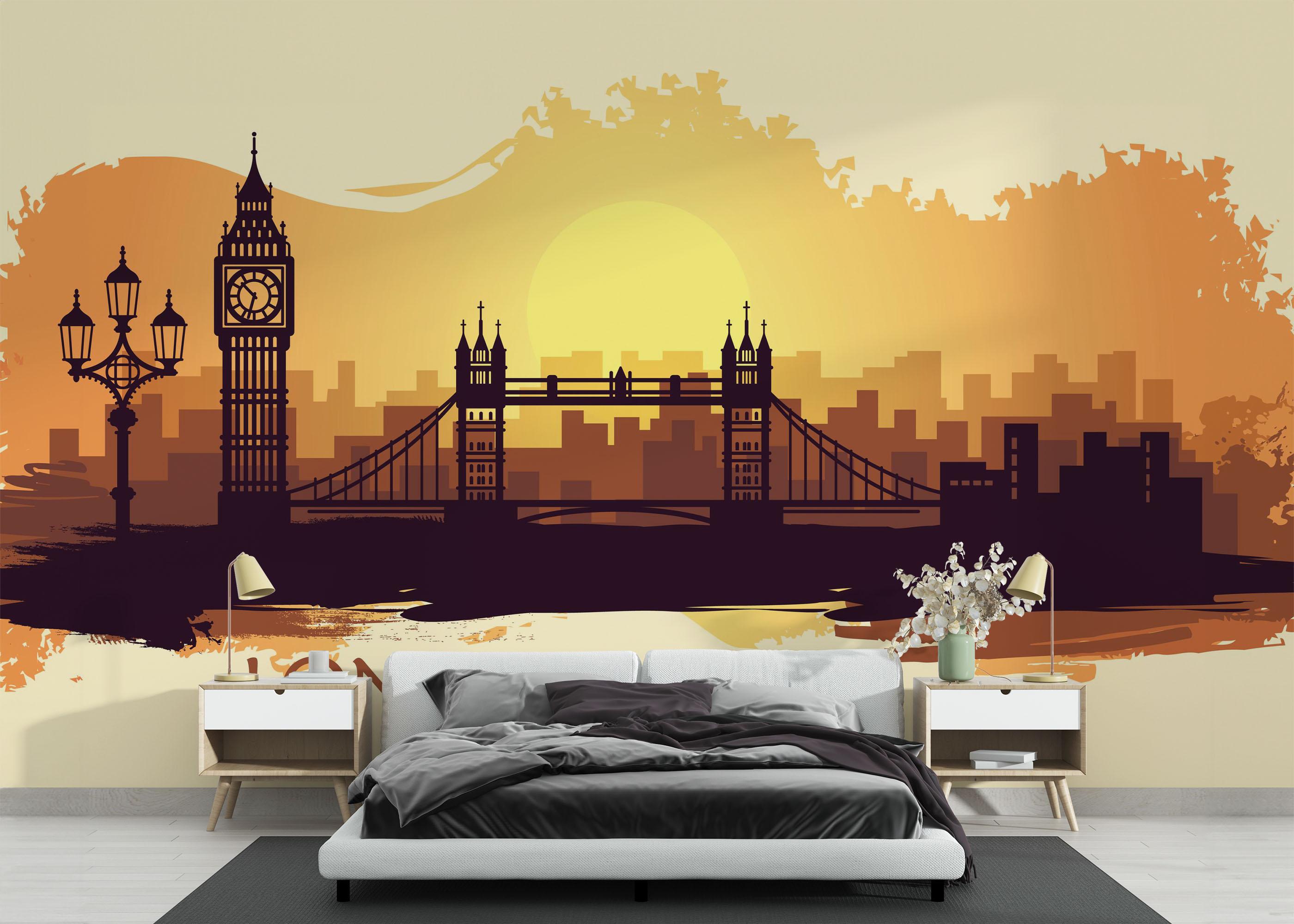 Fototapet Big Sun London mockup 3