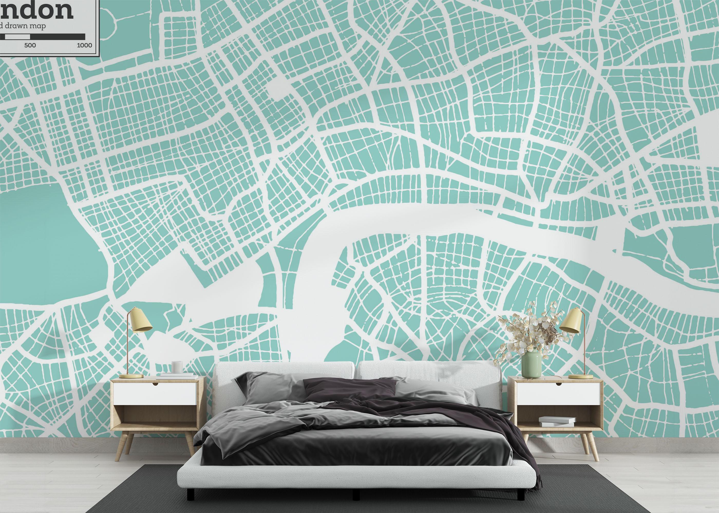 Fototapet Light Blue London mockup 3