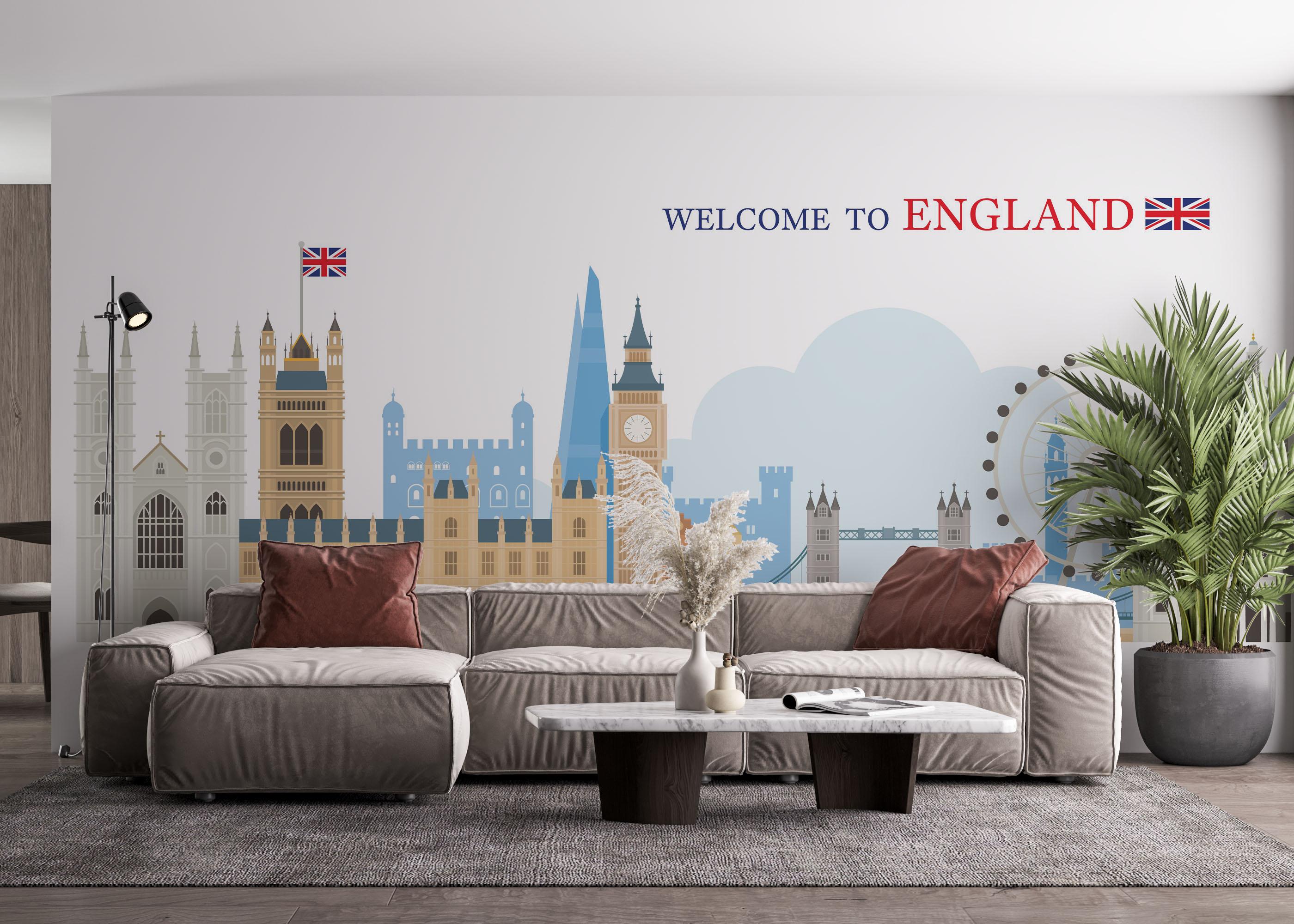 Fototapet England Welcome mockup 4