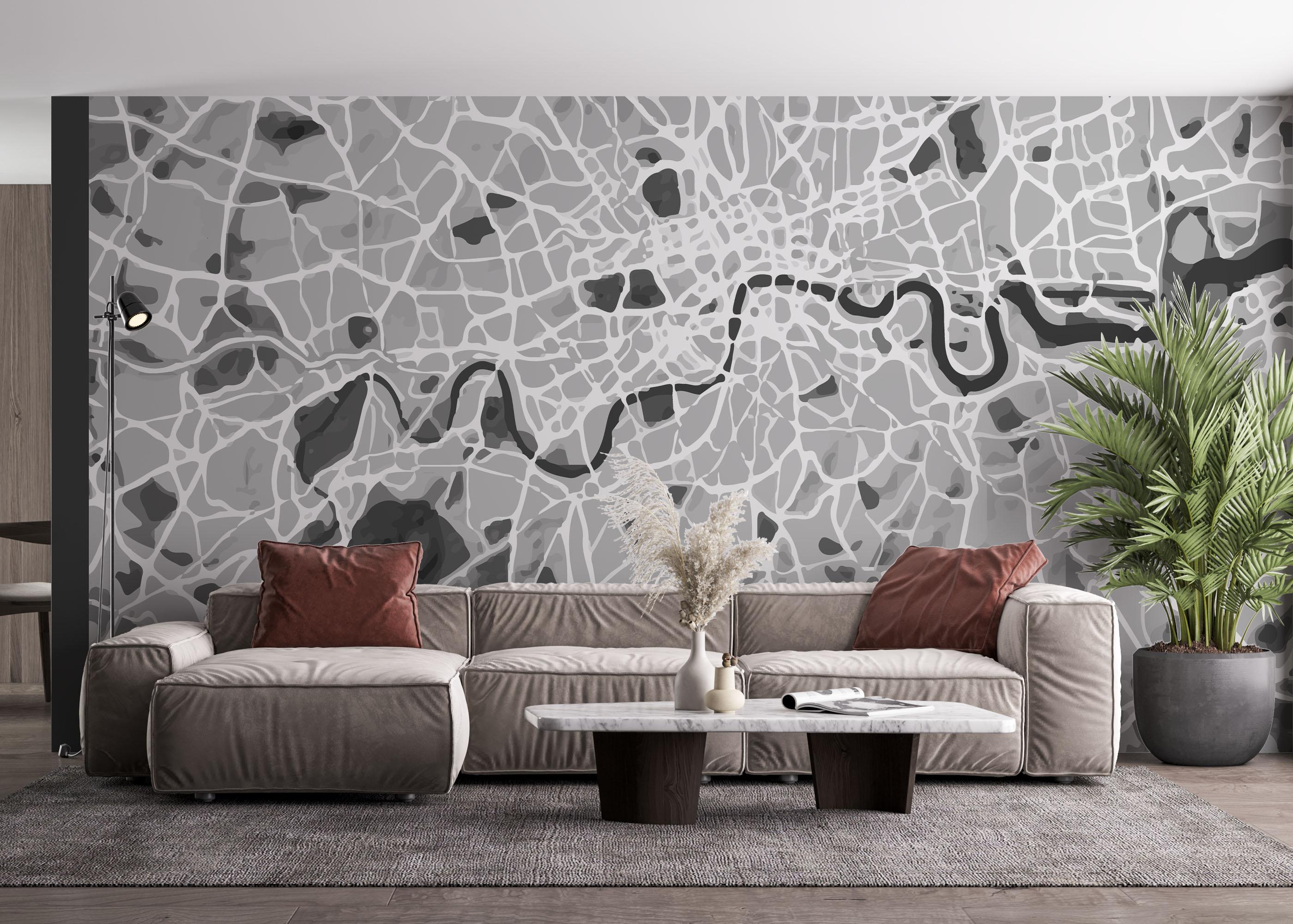 Fototapet Light Grey London mockup 4