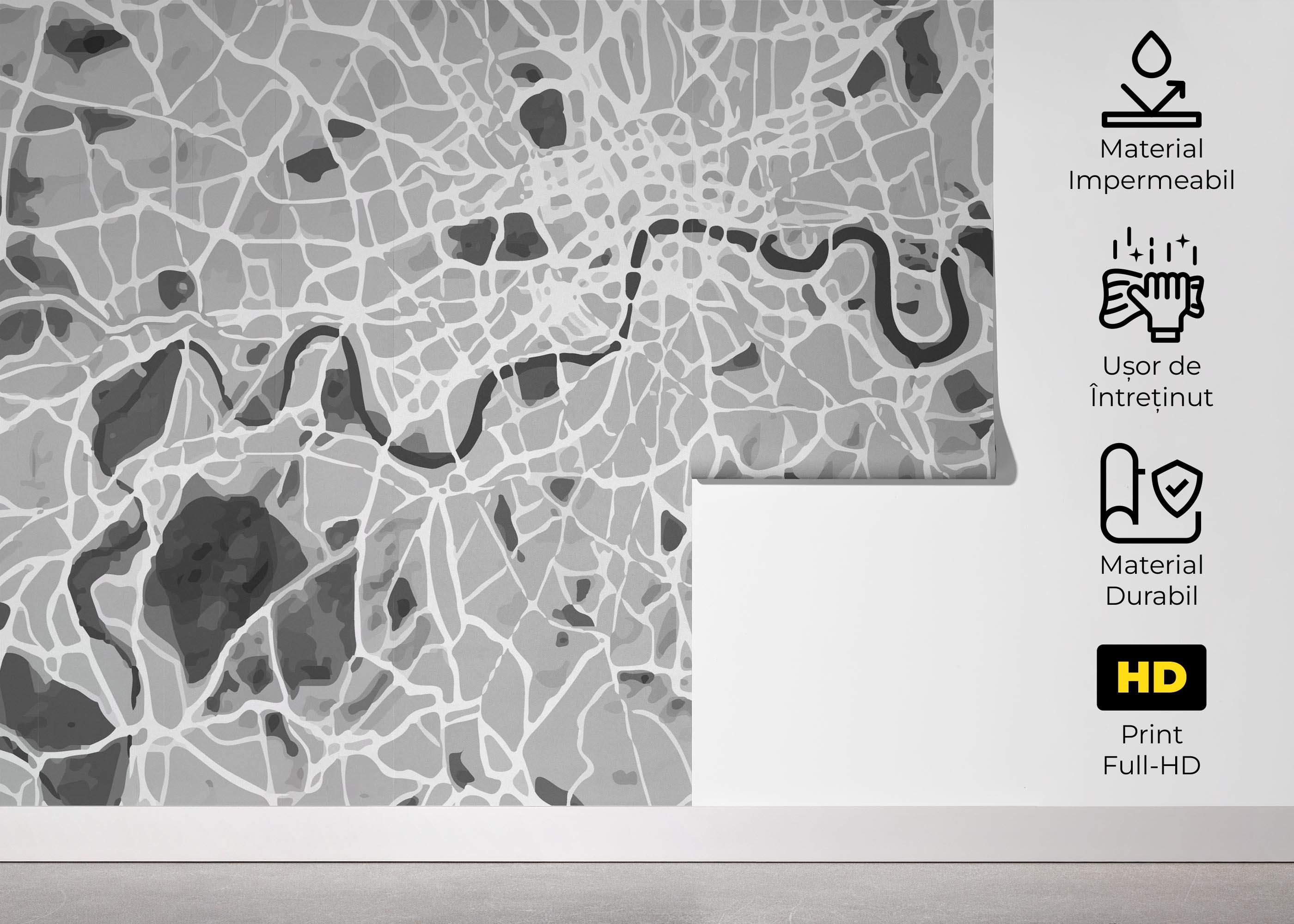 Fototapet Light Grey London mockup 5