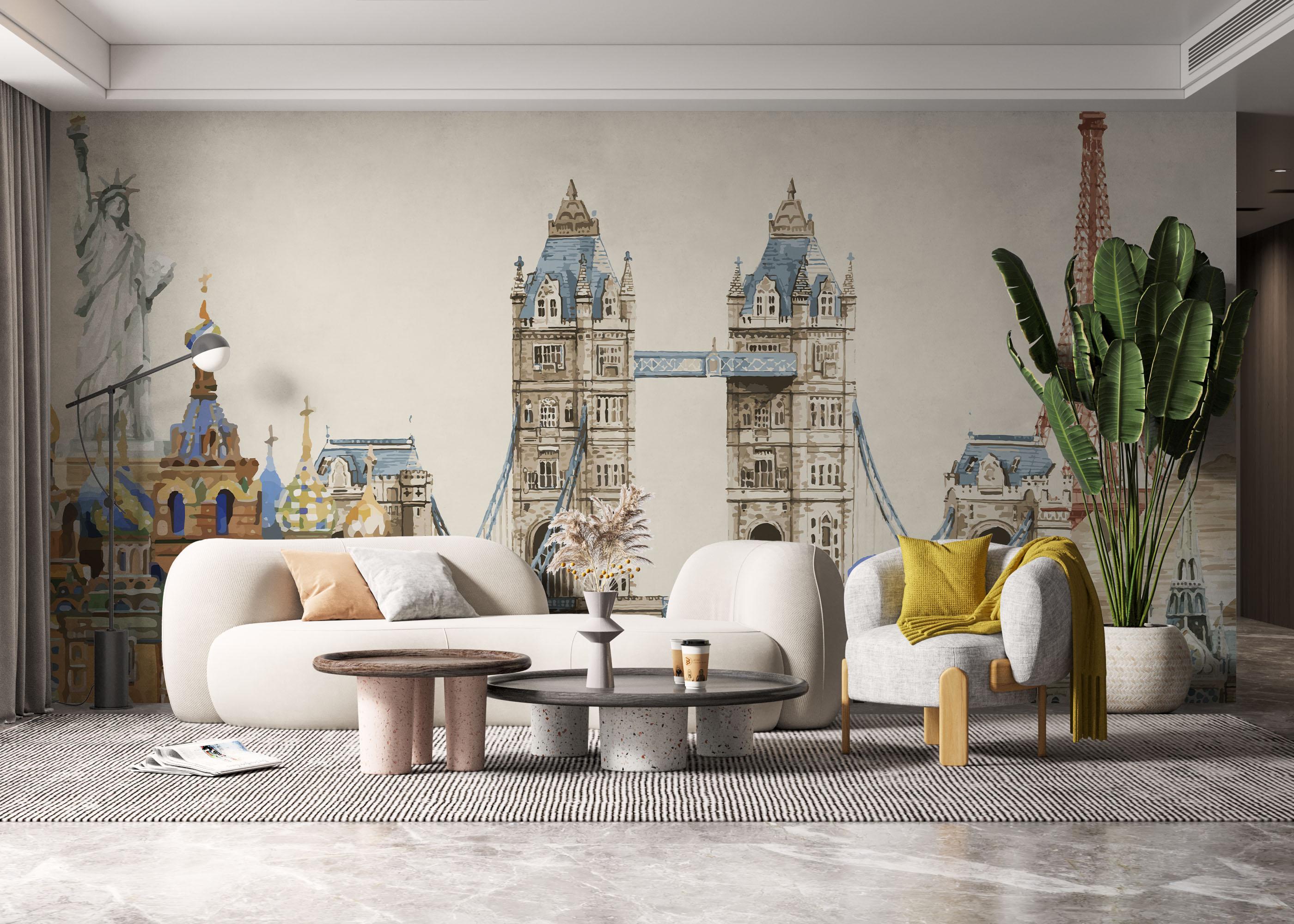 Fototapet Art Travel mockup 6