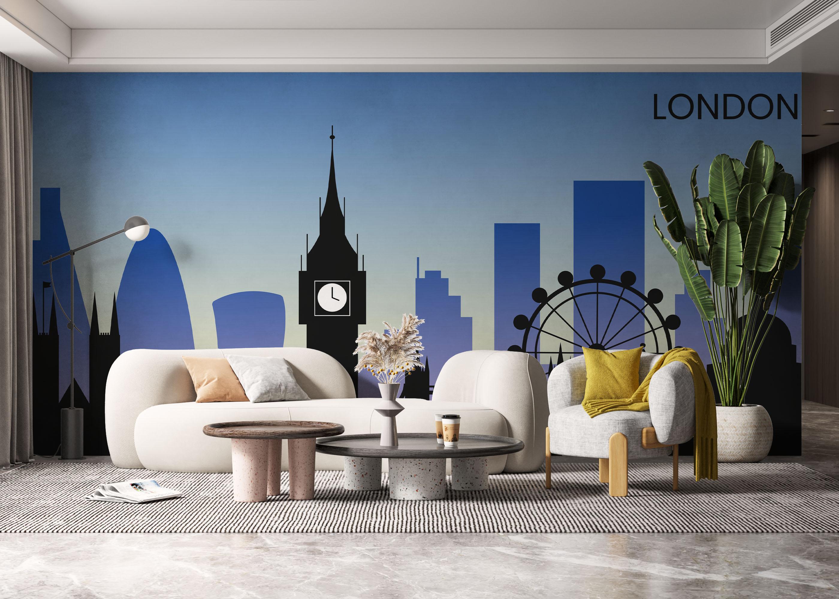 Fototapet Blue Sky London mockup 6