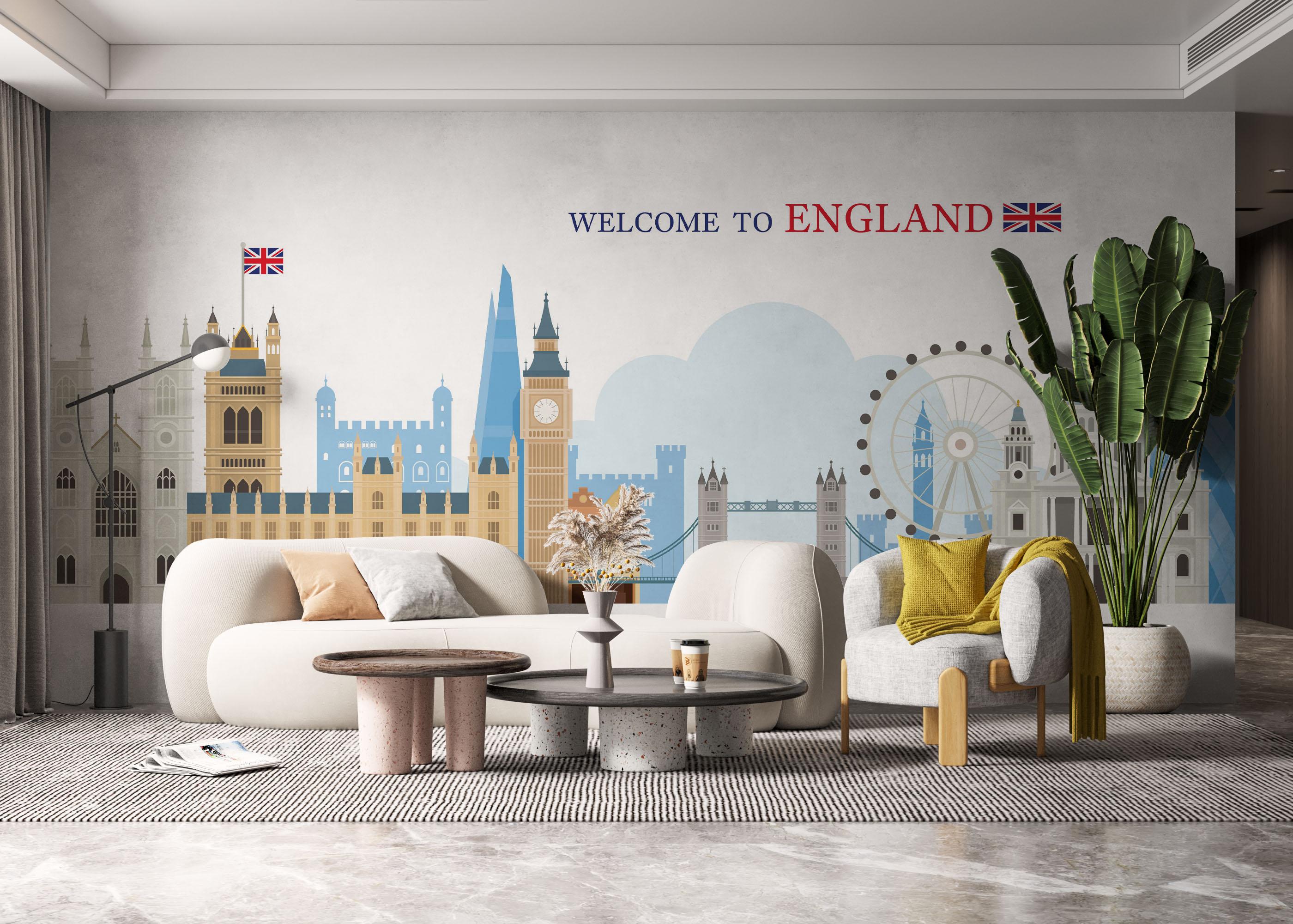Fototapet England Welcome mockup 6
