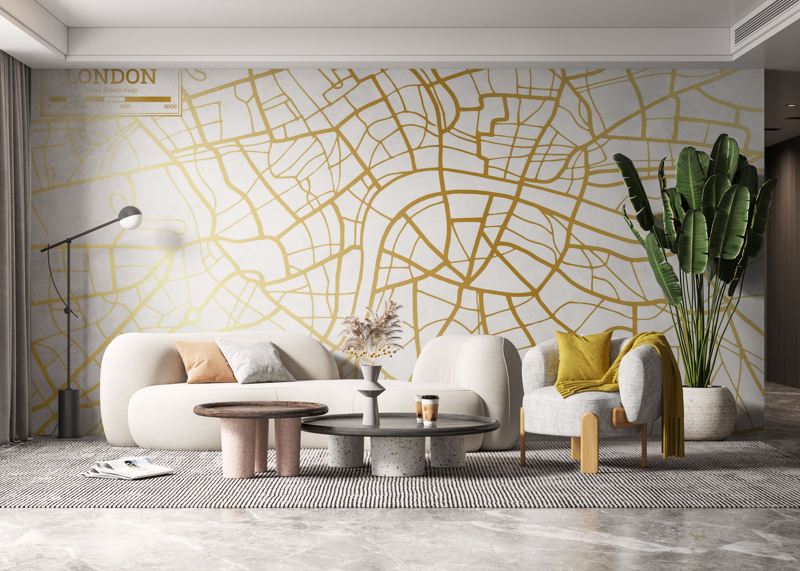 Gold London Map mockup 6