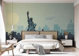 Blue Liberty Statue mockup 7