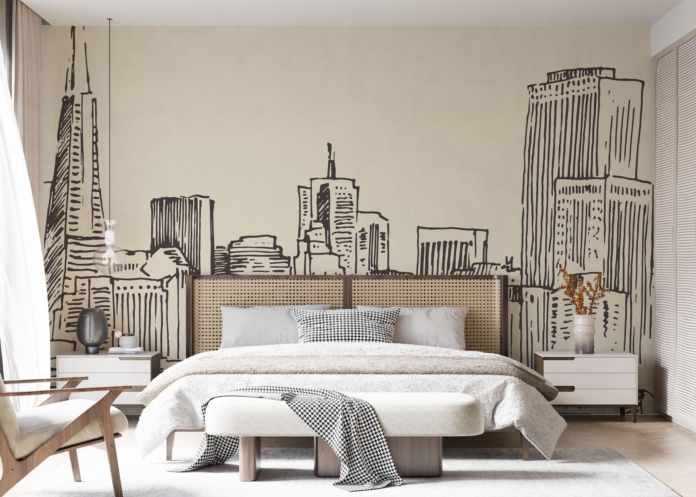 Fototapet Brown Cream Sketch mockup 7