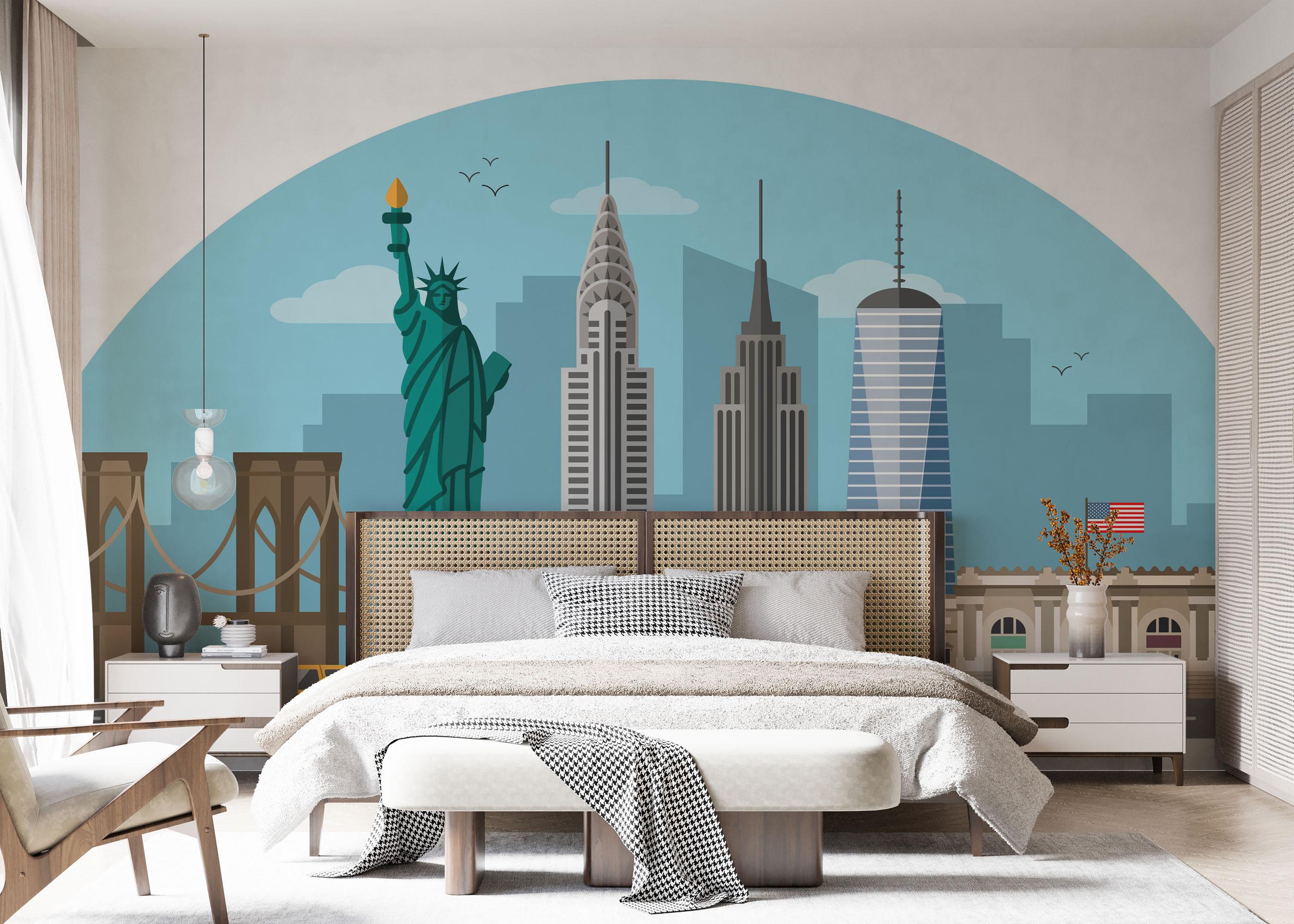 Fototapet Circle New York mockup 7