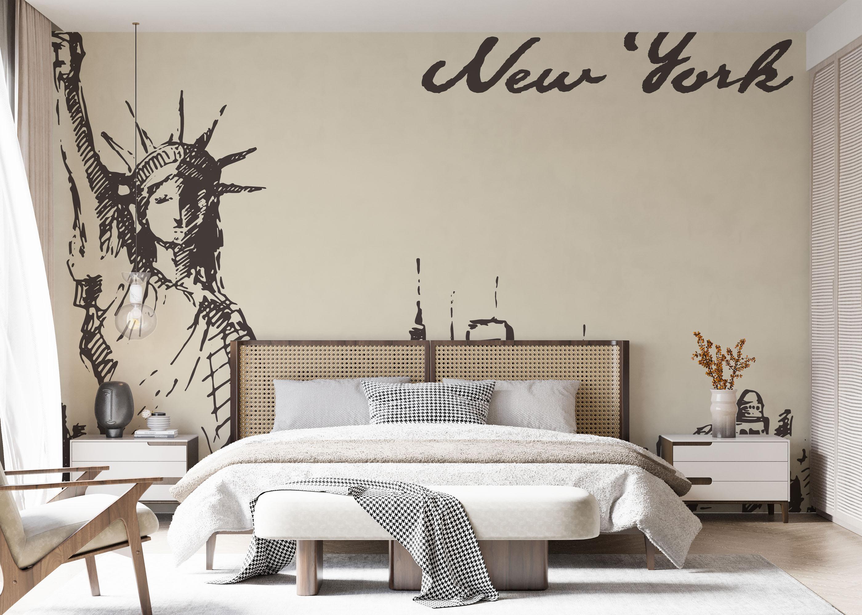 Fototapet Cream New York mockup 7