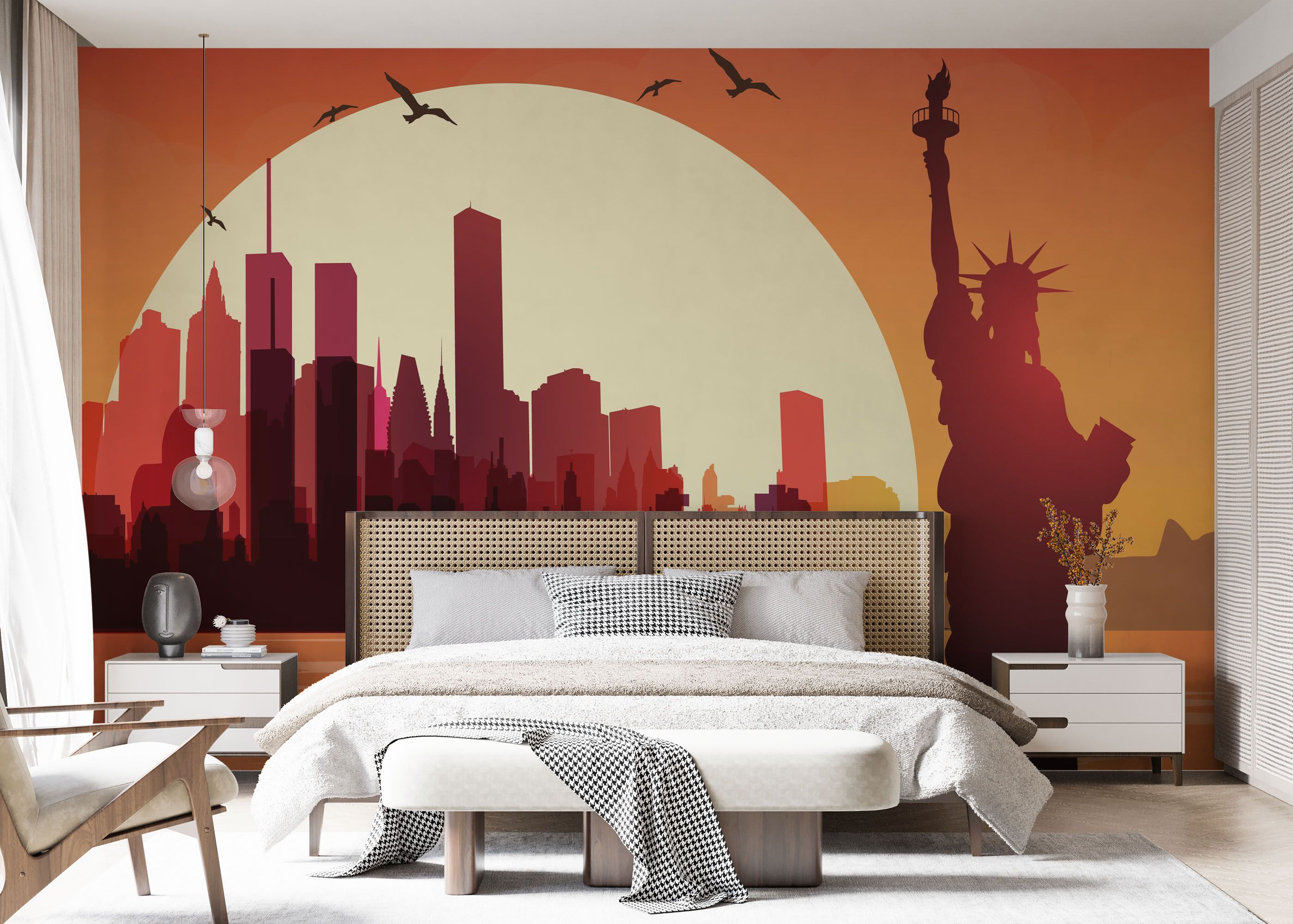 Liberty Statue Sunset mockup 7