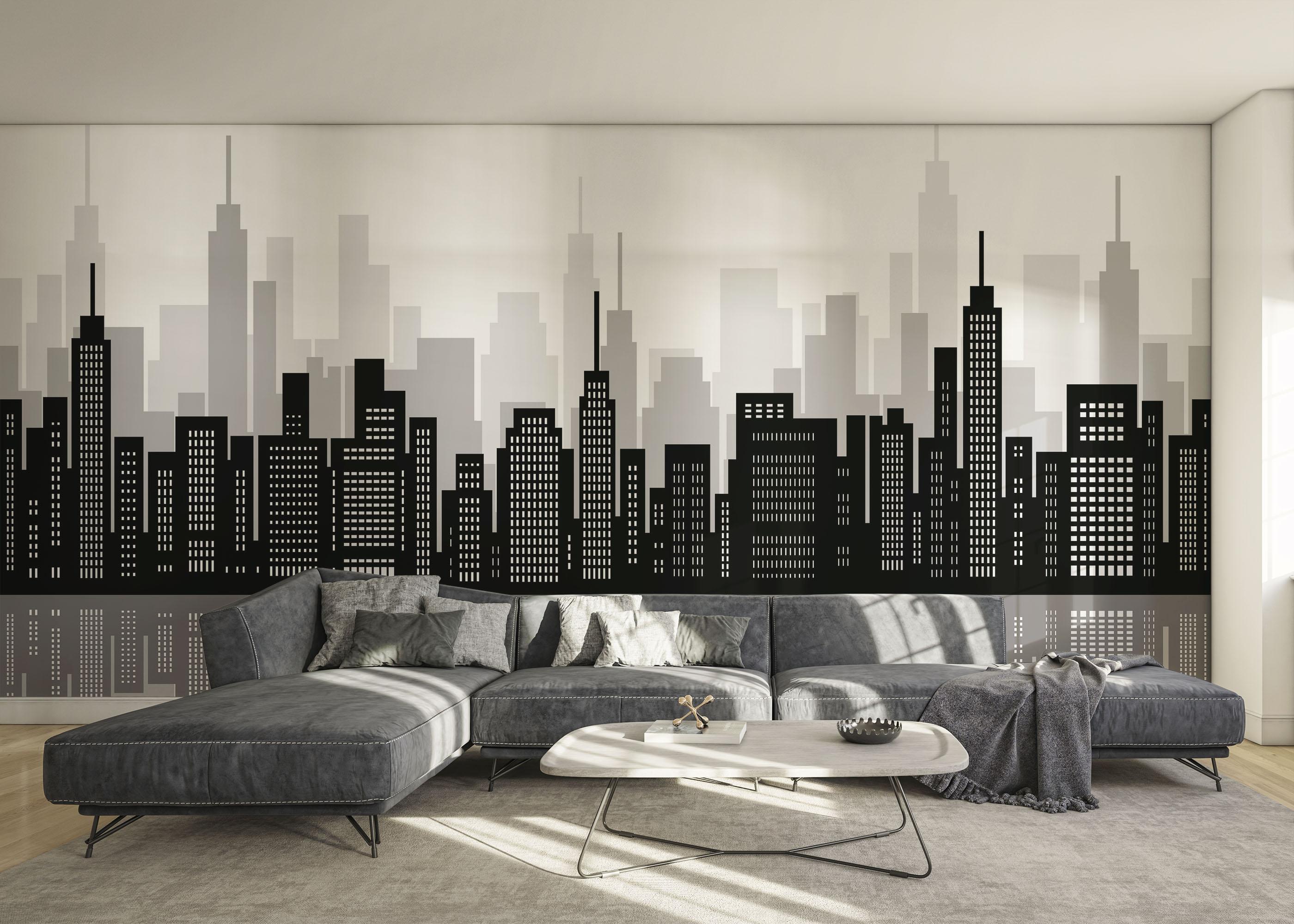 Fototapet Buildings River mockup 0