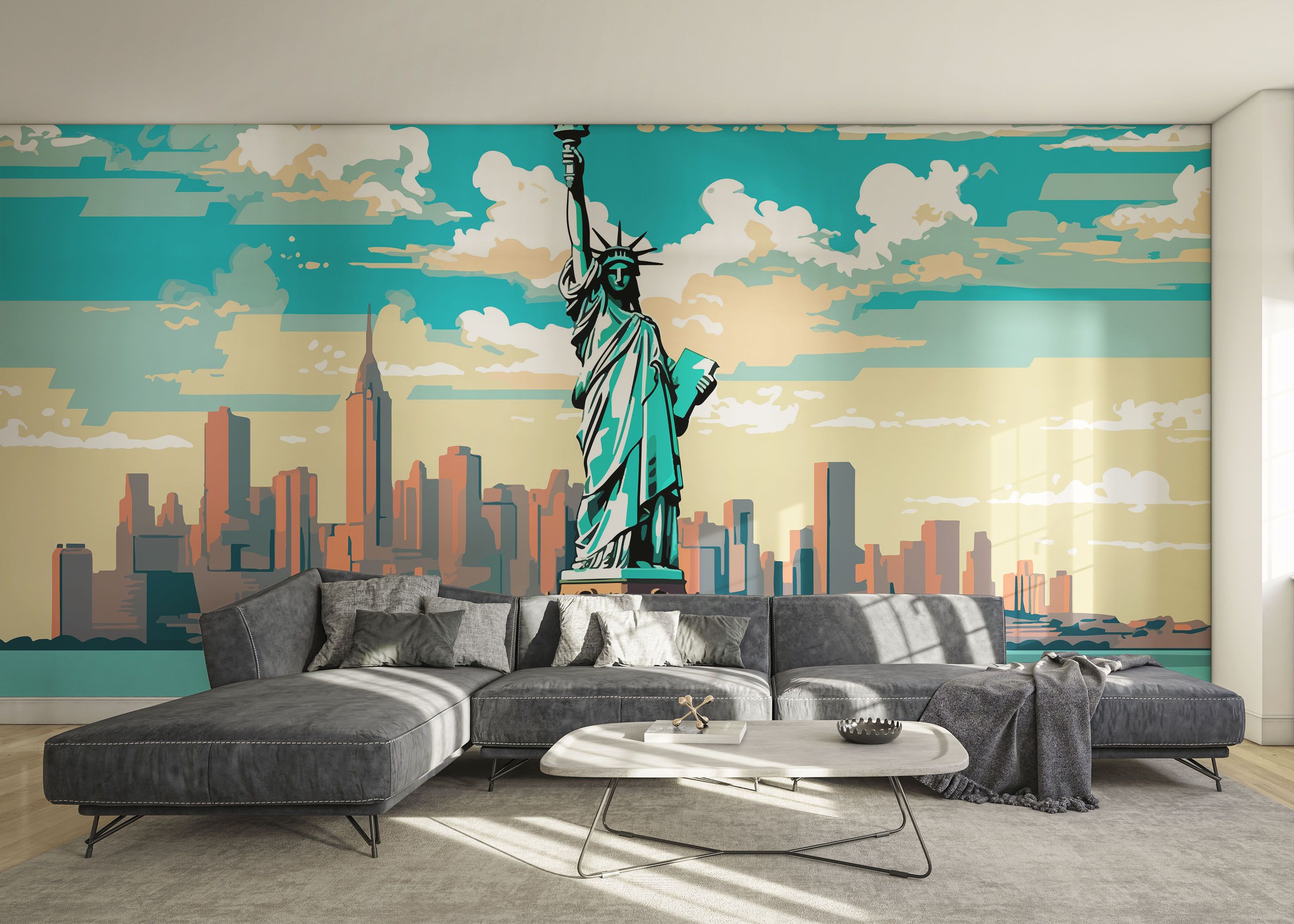 Liberty Statue Cartoon mockup 0