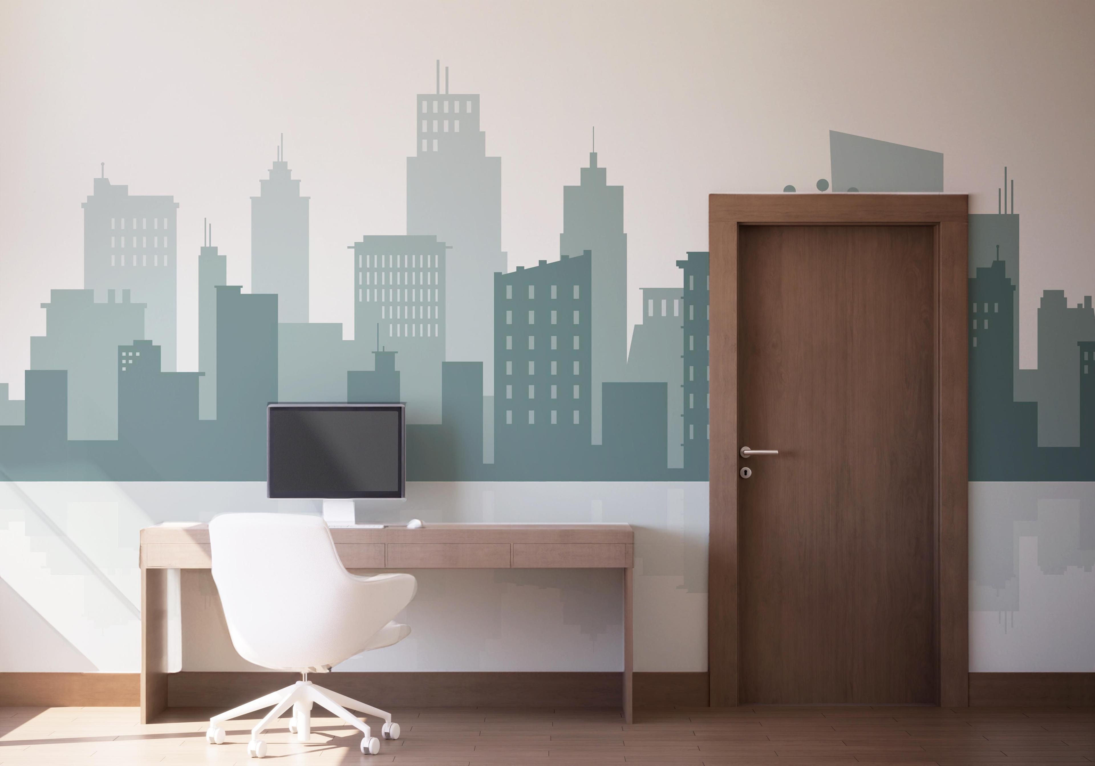 Fototapet Blue Color Nyc mockup 1