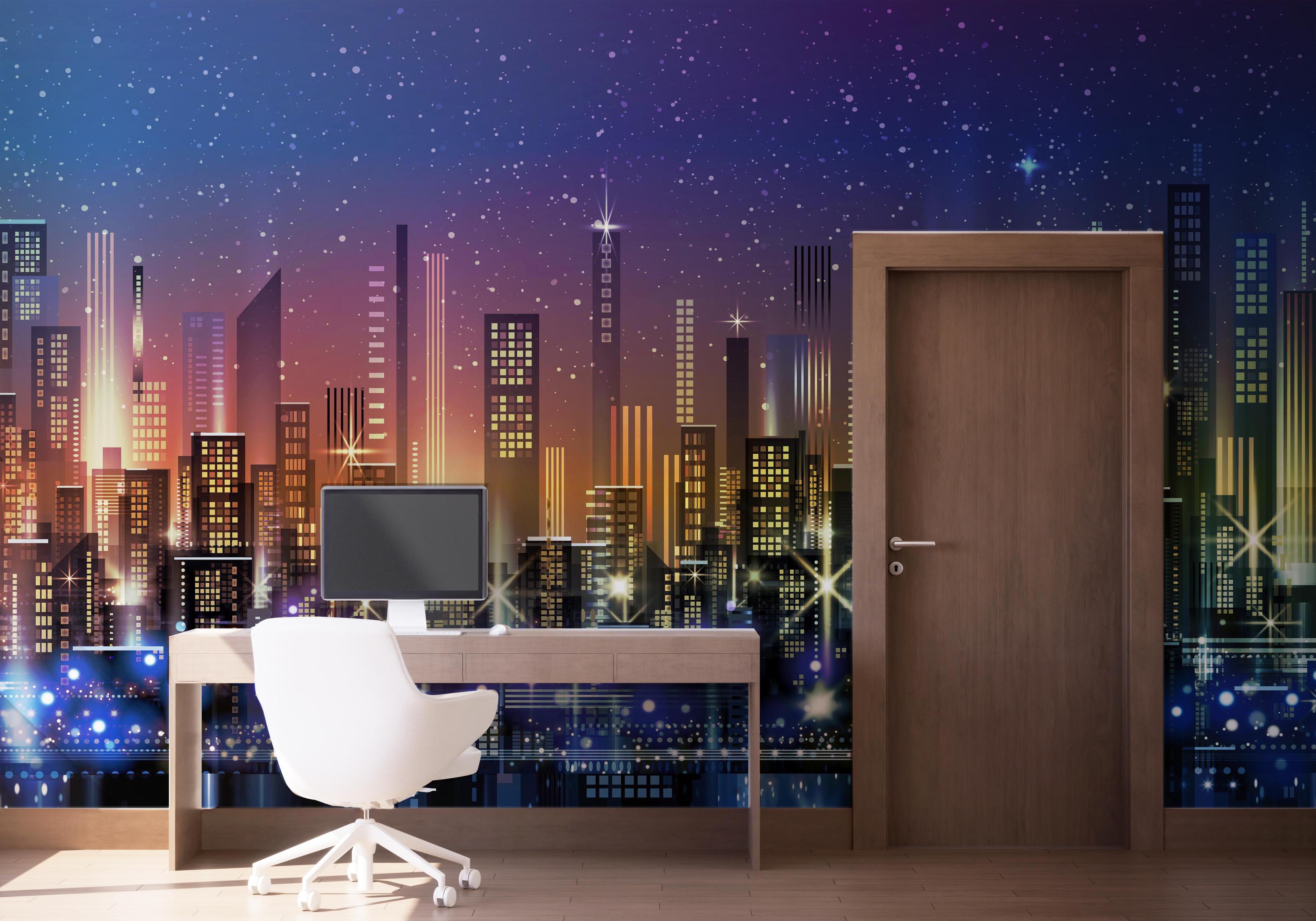 Fototapet Blue Sky City mockup 1