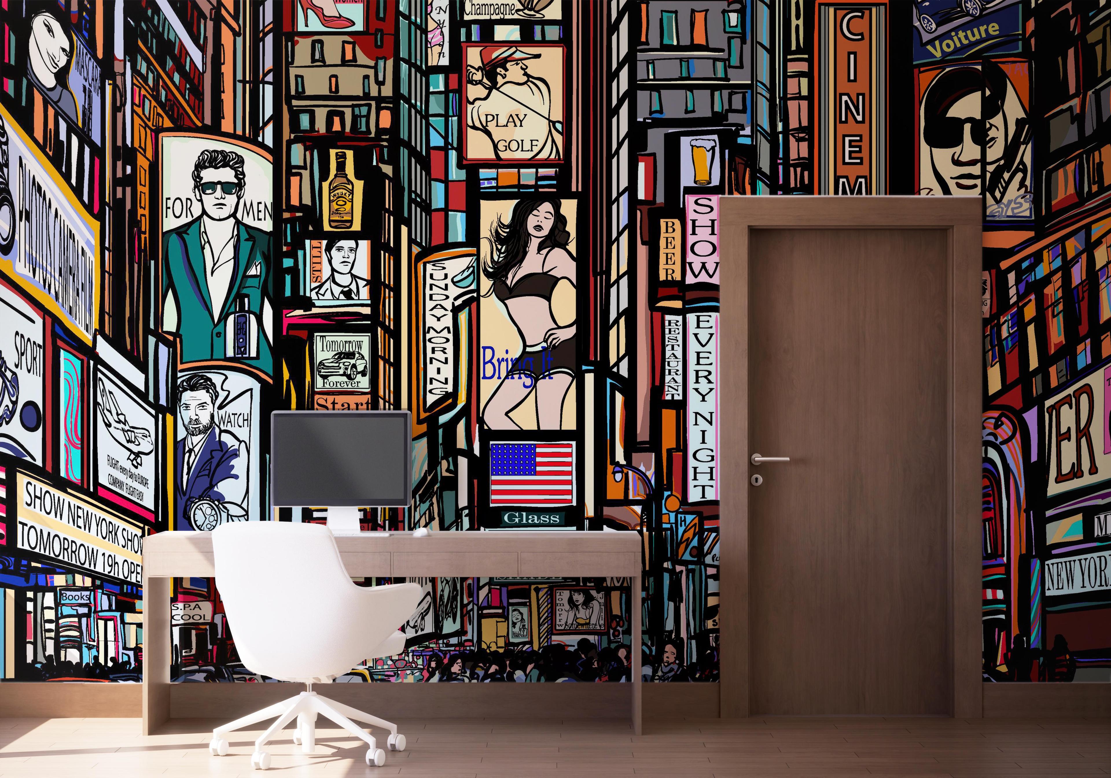 Fototapet Color City New York mockup 1