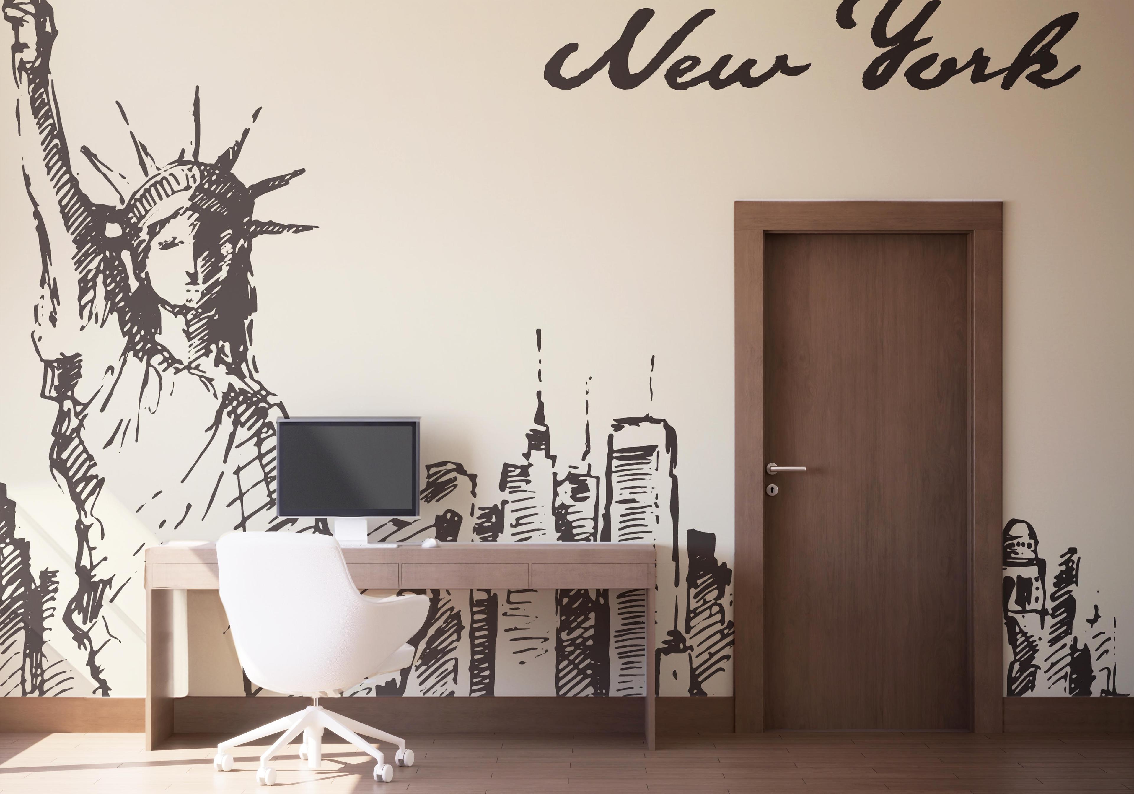 Fototapet Cream New York mockup 1