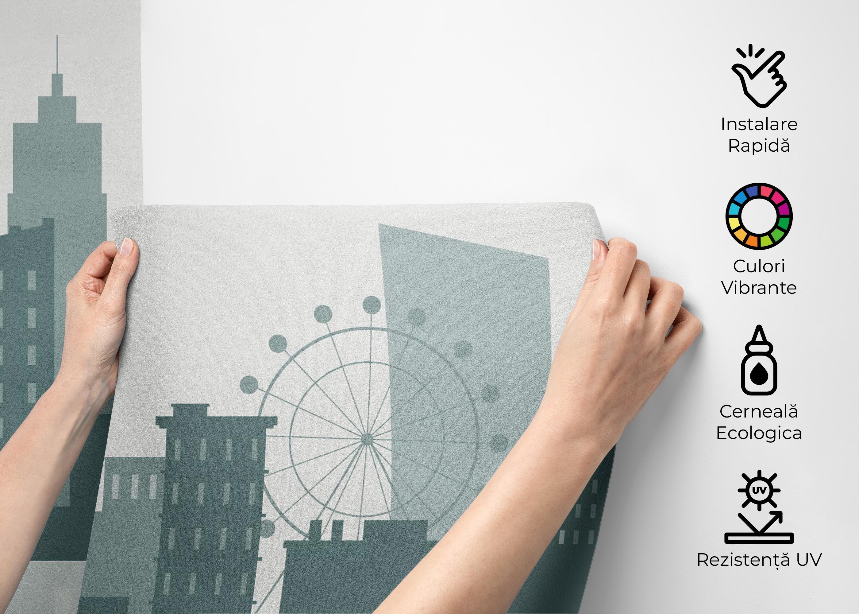 Fototapet Blue Color Nyc mockup 2