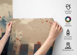 Blue Red Liberty Statue mockup 2