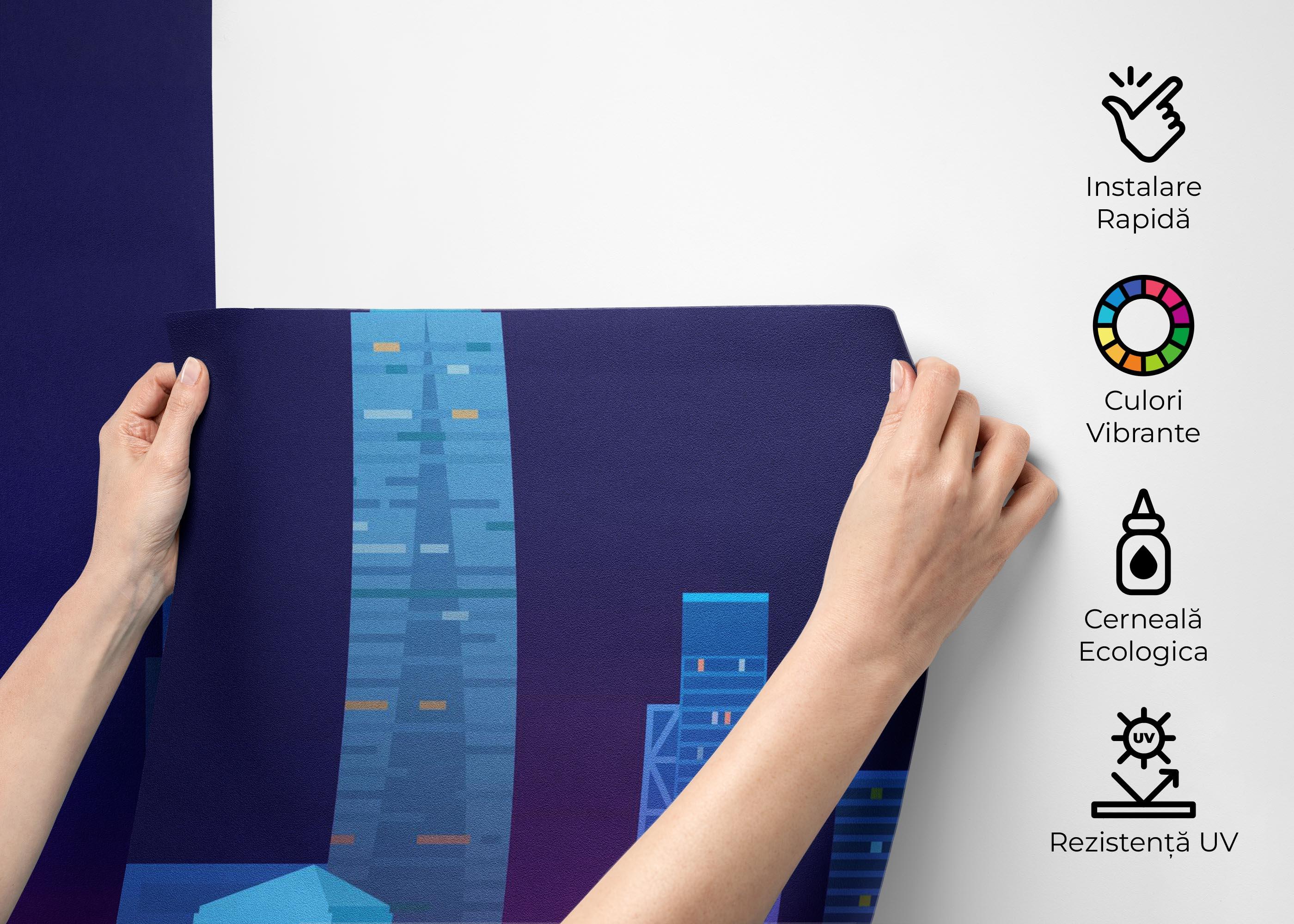 Fototapet Blue Skyline Nyc mockup 2