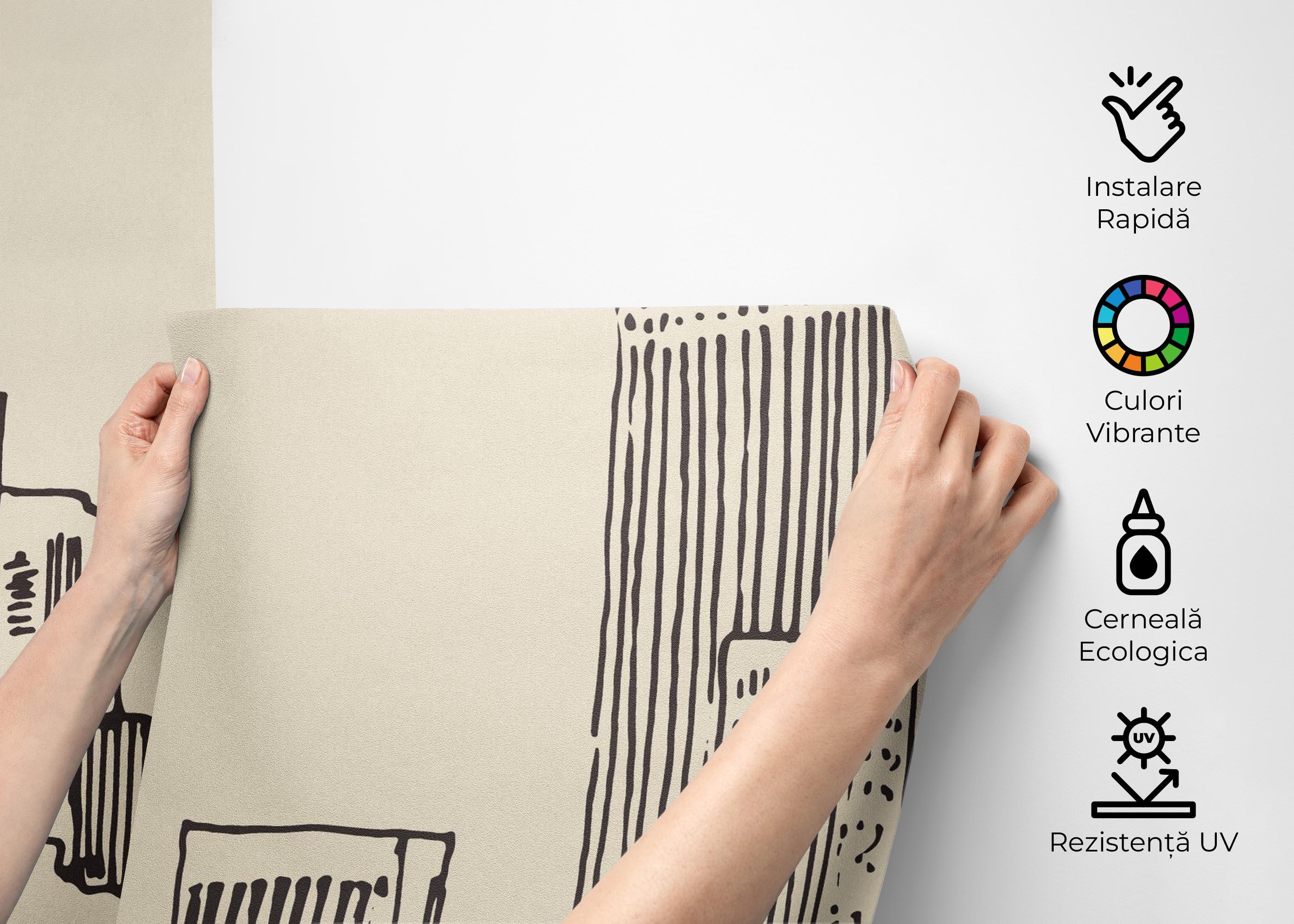 Fototapet Brown Cream Sketch mockup 2