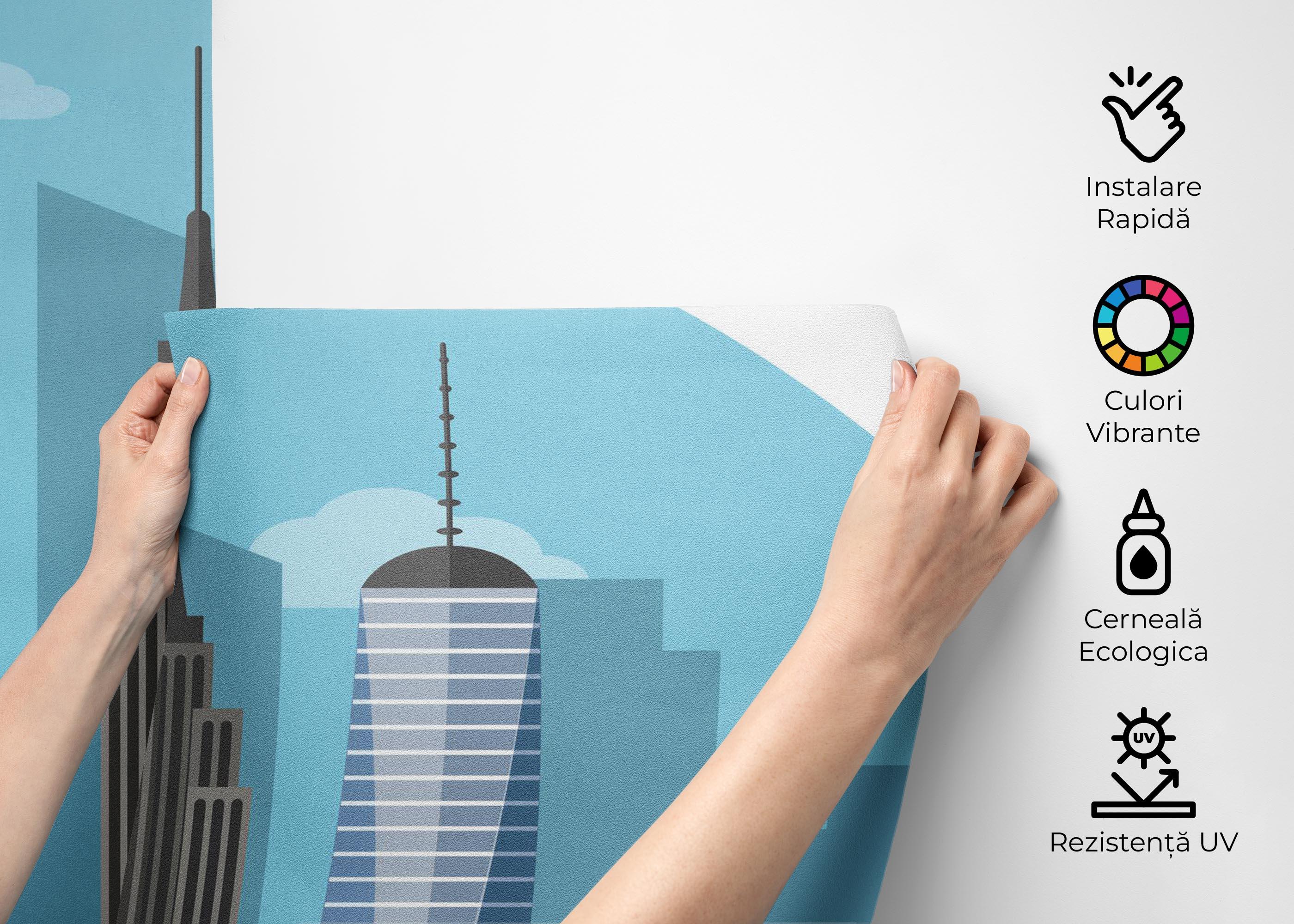 Fototapet Circle New York mockup 2