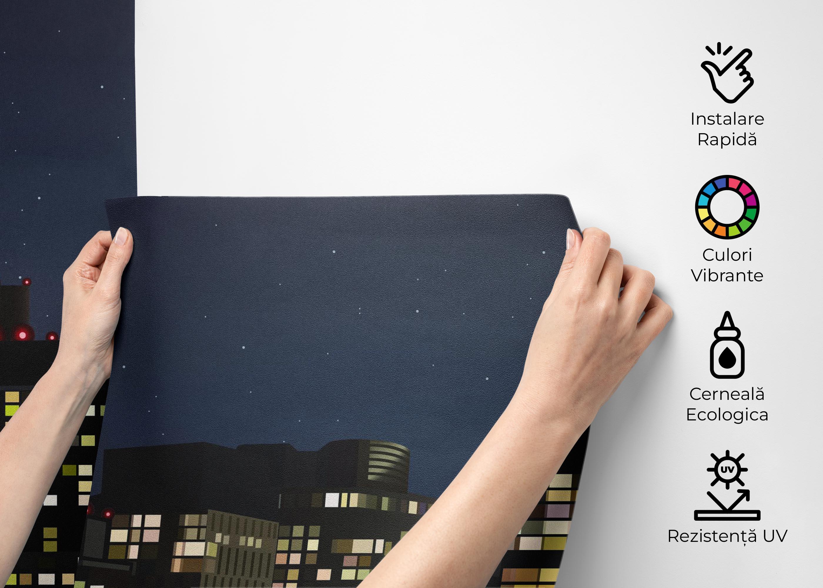 Fototapet City Night Building mockup 2