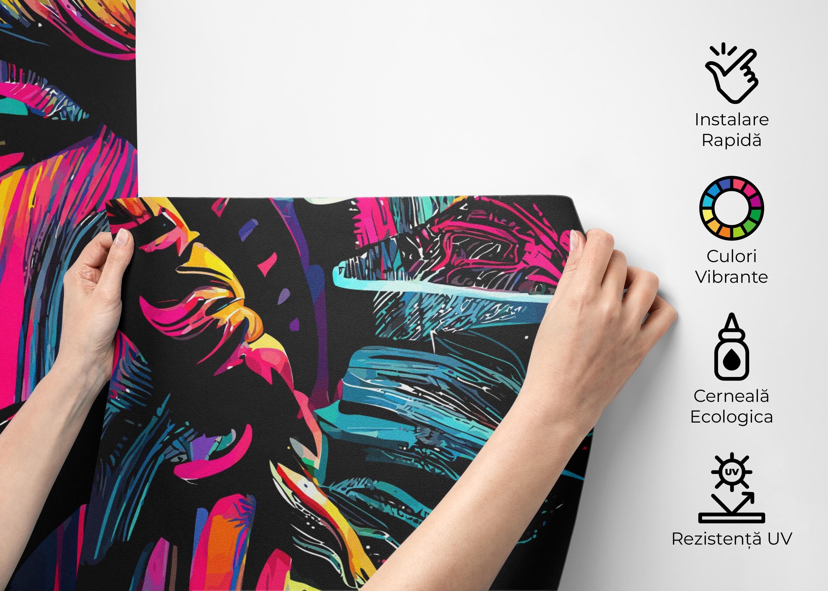 Fototapet Colorful Liberty Statue mockup 2