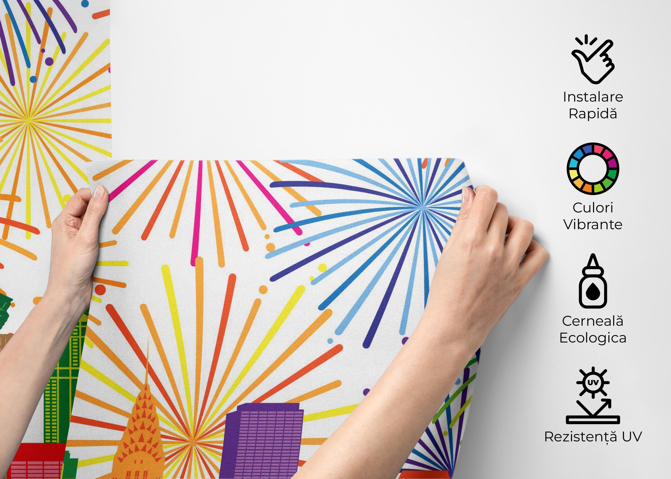 Fototapet Fireworks New York mockup 2