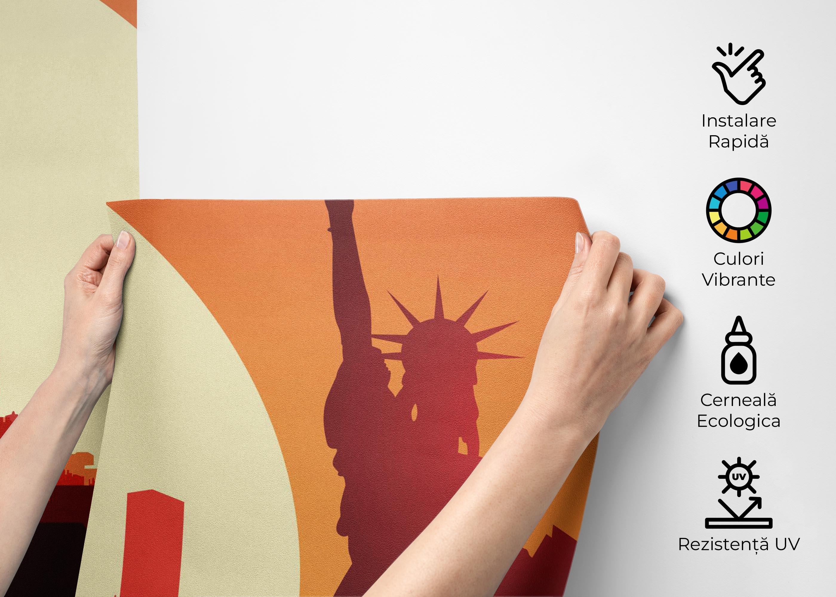 Fototapet Liberty Statue Sunset mockup 2