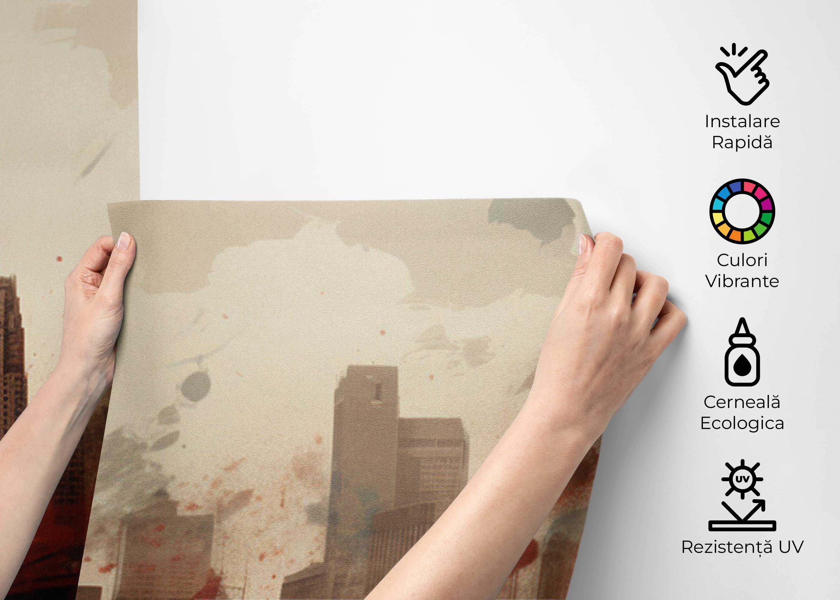 Fototapet United States Statue mockup 2