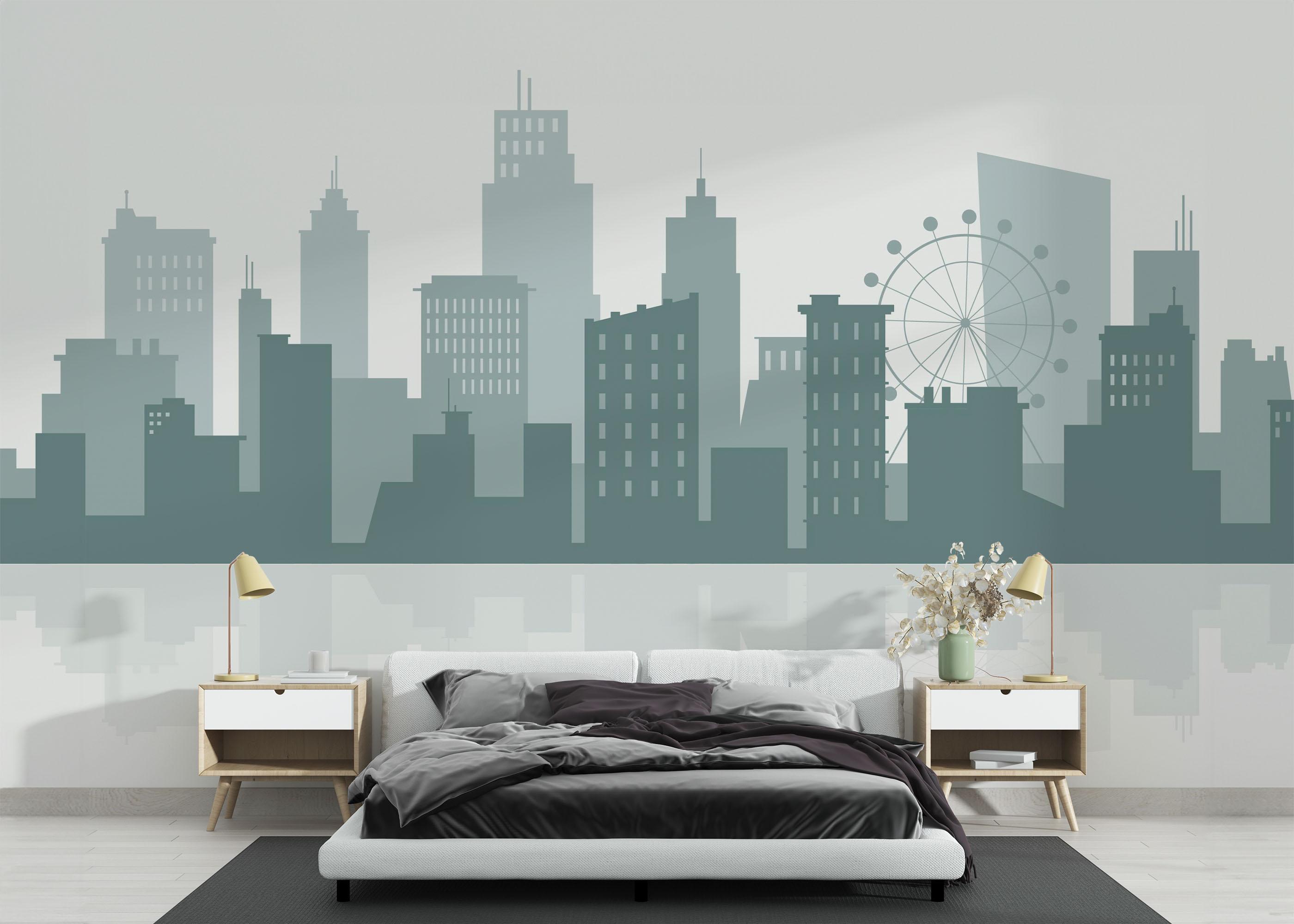 Fototapet Blue Color Nyc mockup 3