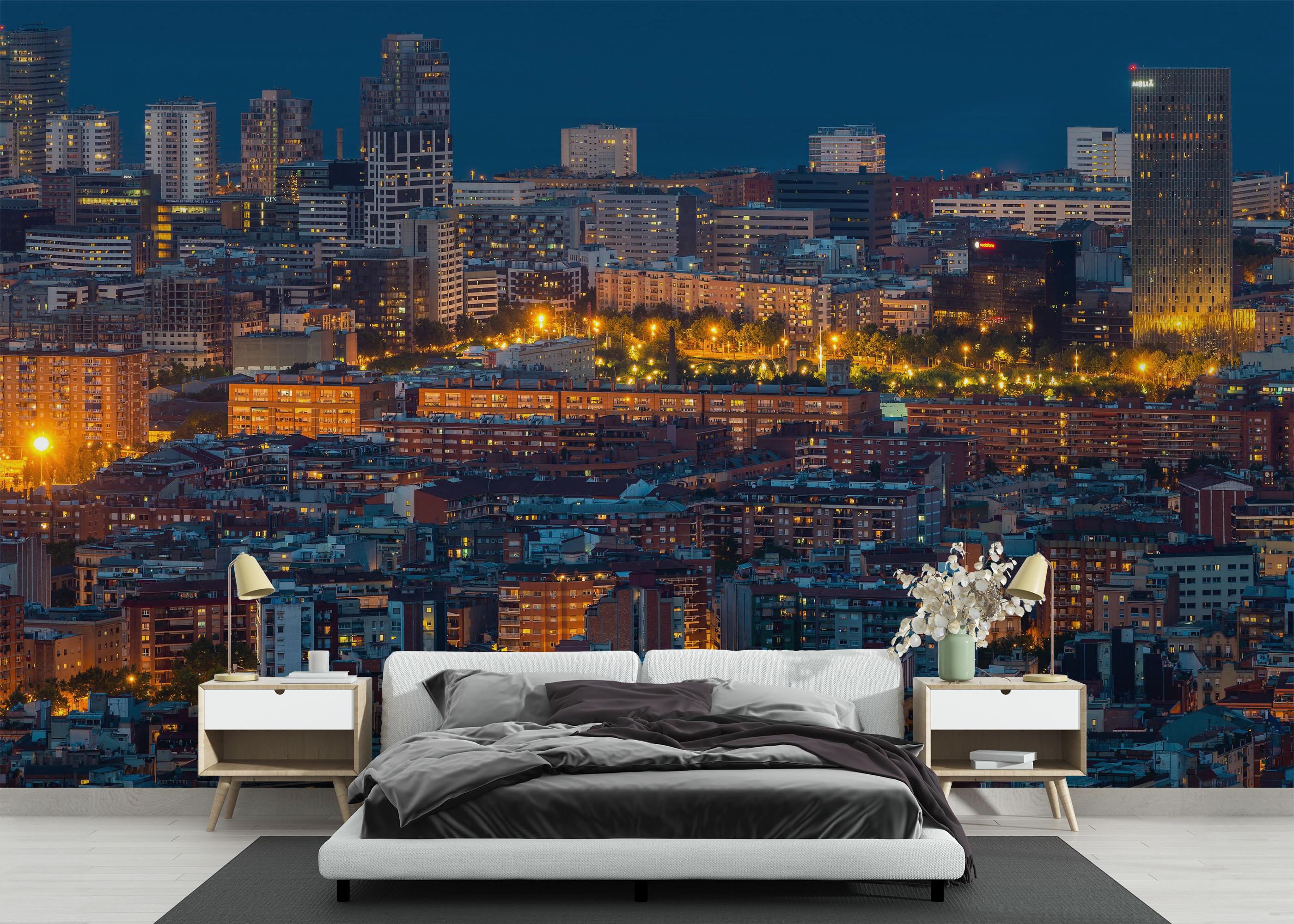 Fototapet City Lights mockup 3