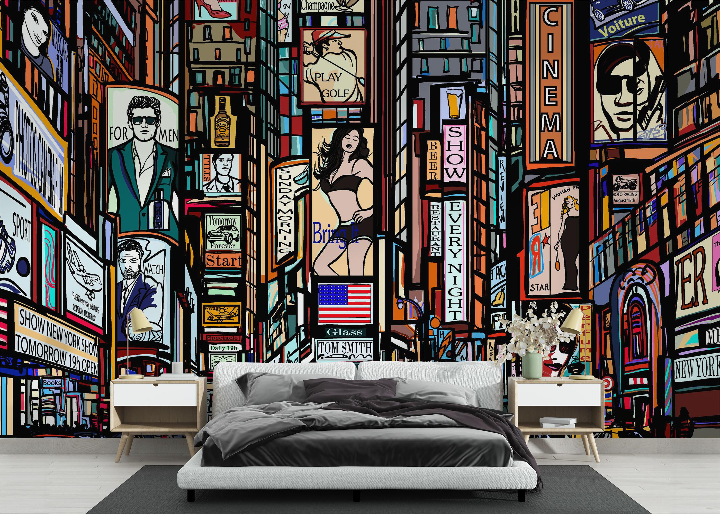 Fototapet Color City New York mockup 3