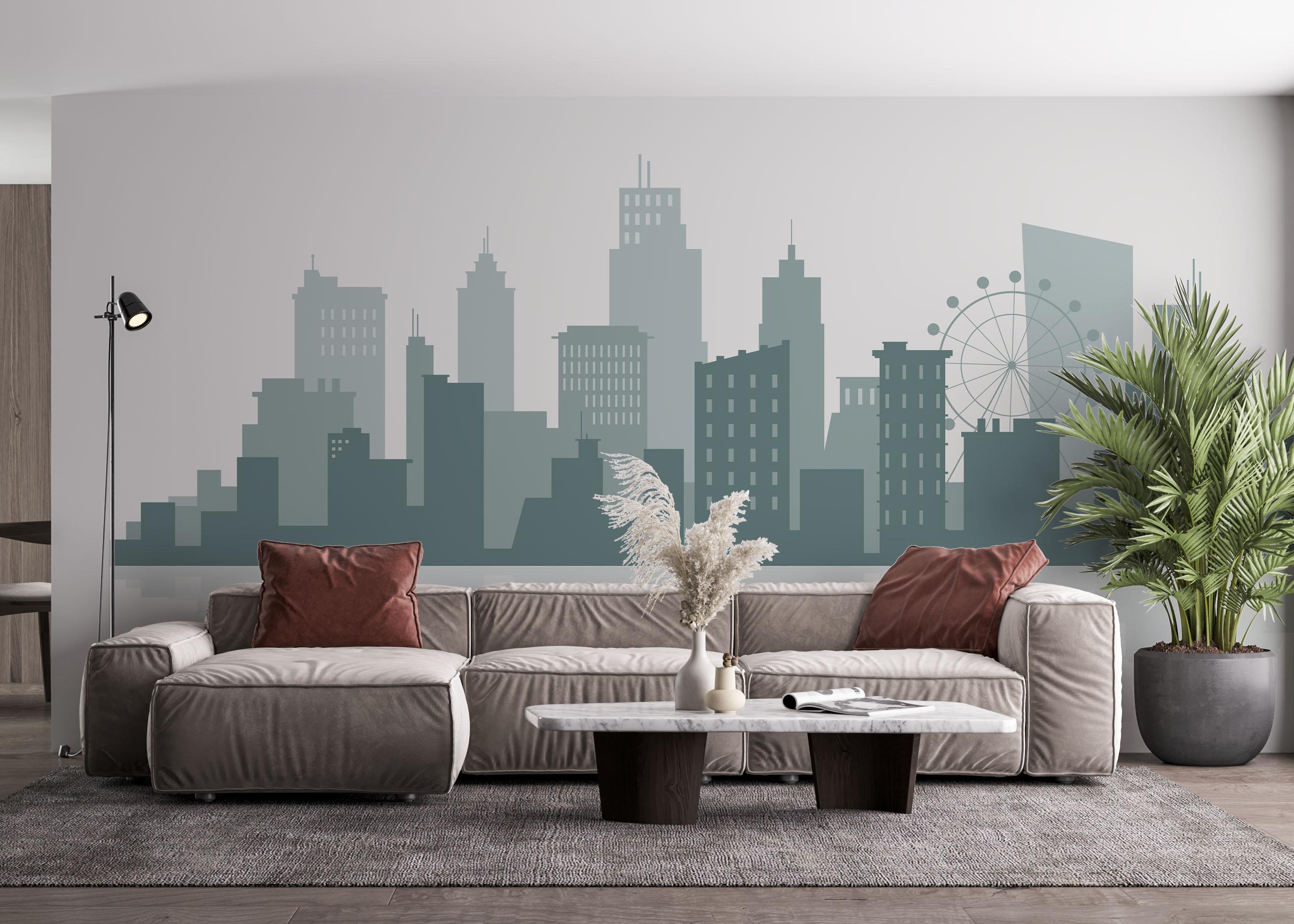 Fototapet Blue Color Nyc mockup 4