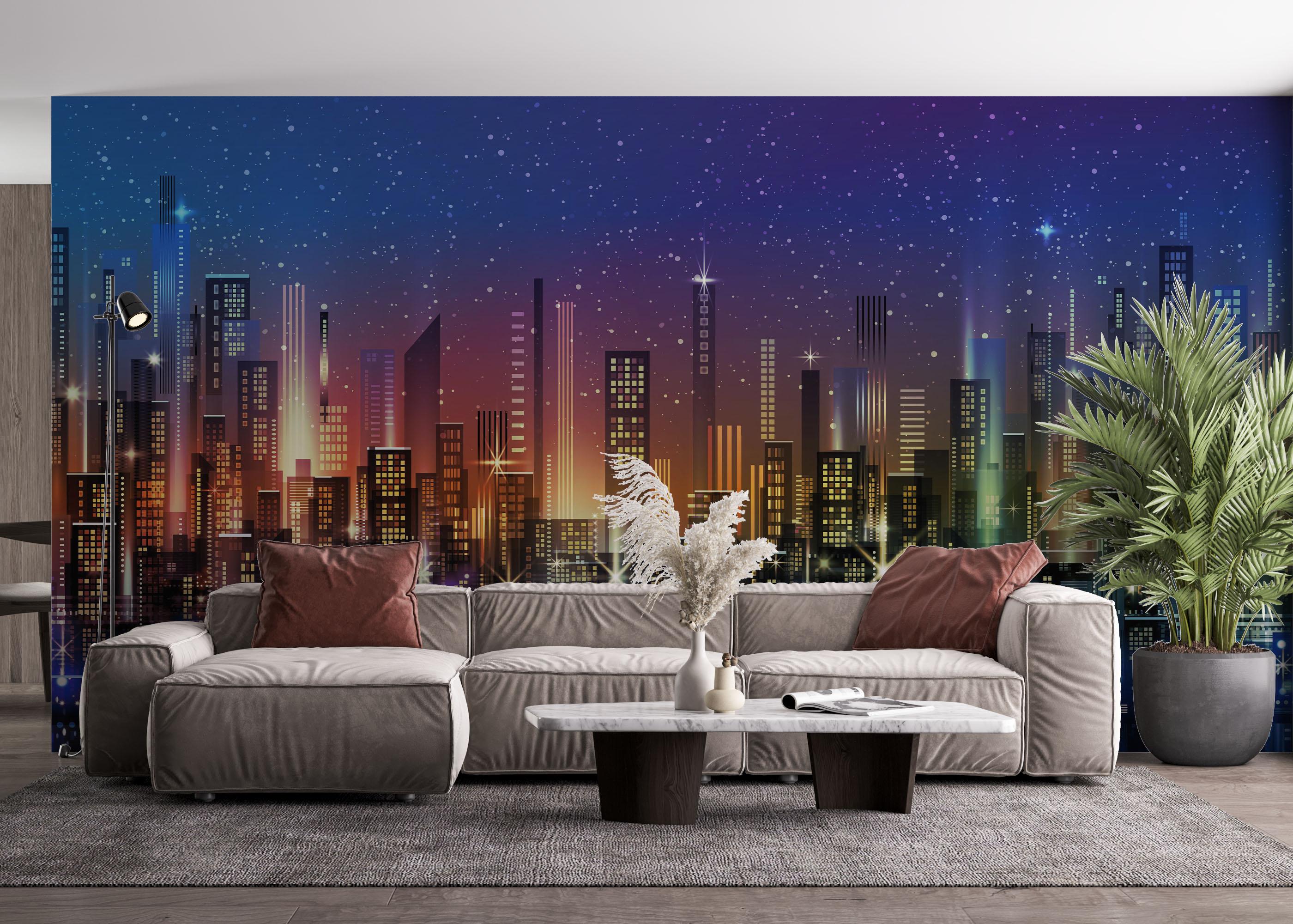 Fototapet Blue Sky City mockup 4