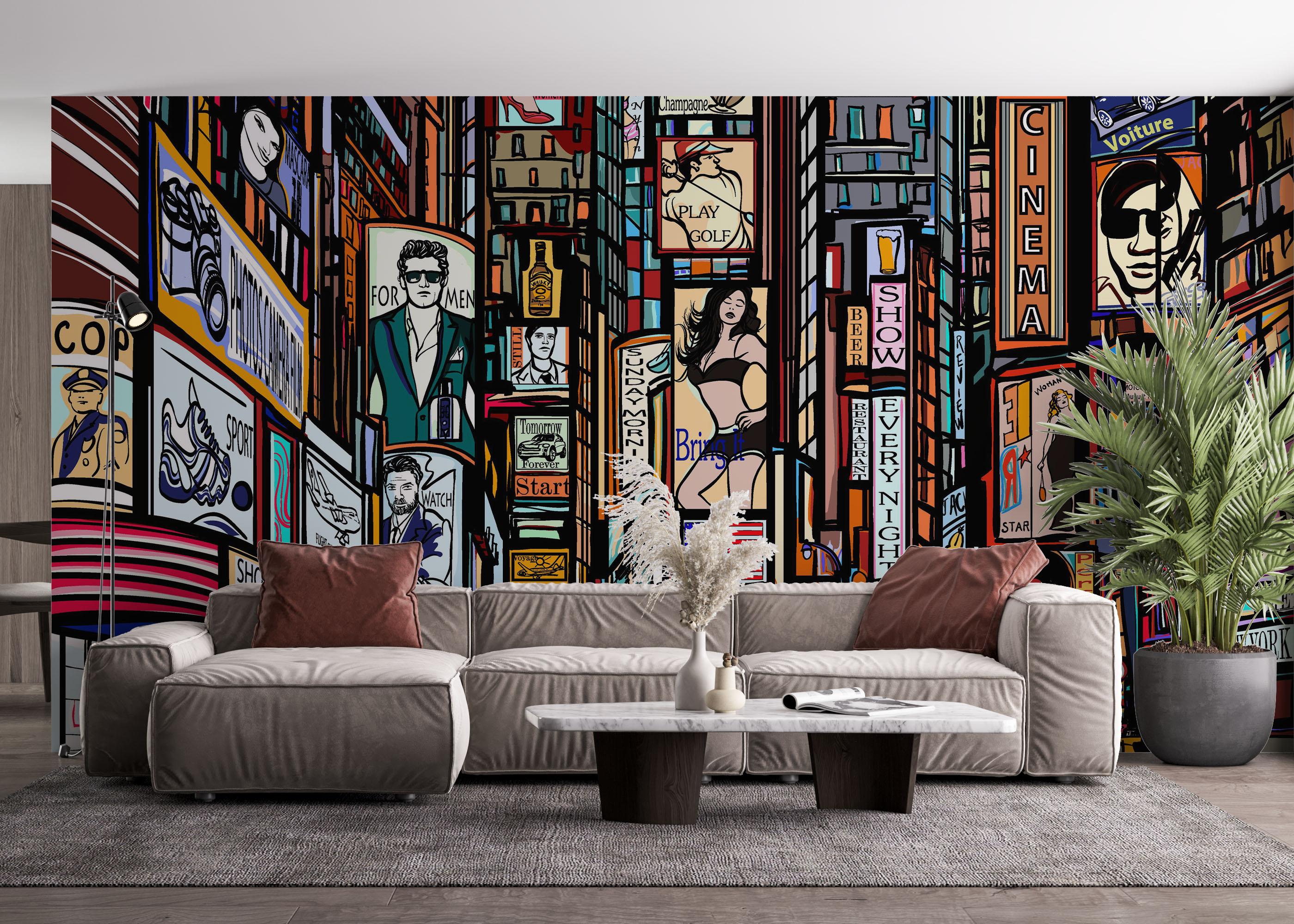 Fototapet Color City New York mockup 4