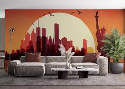 Liberty Statue Sunset mockup 4