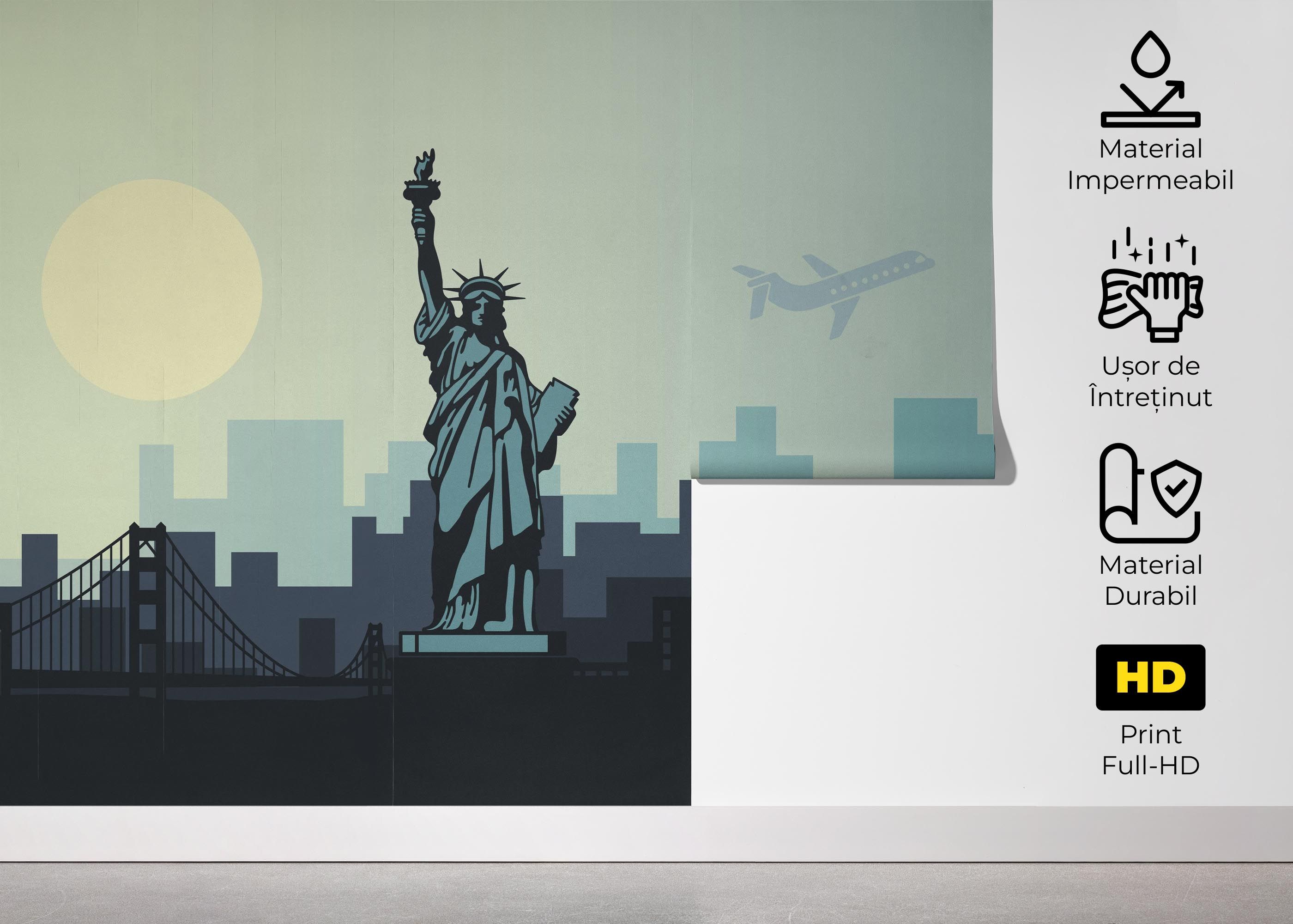 Airplane New York mockup 5