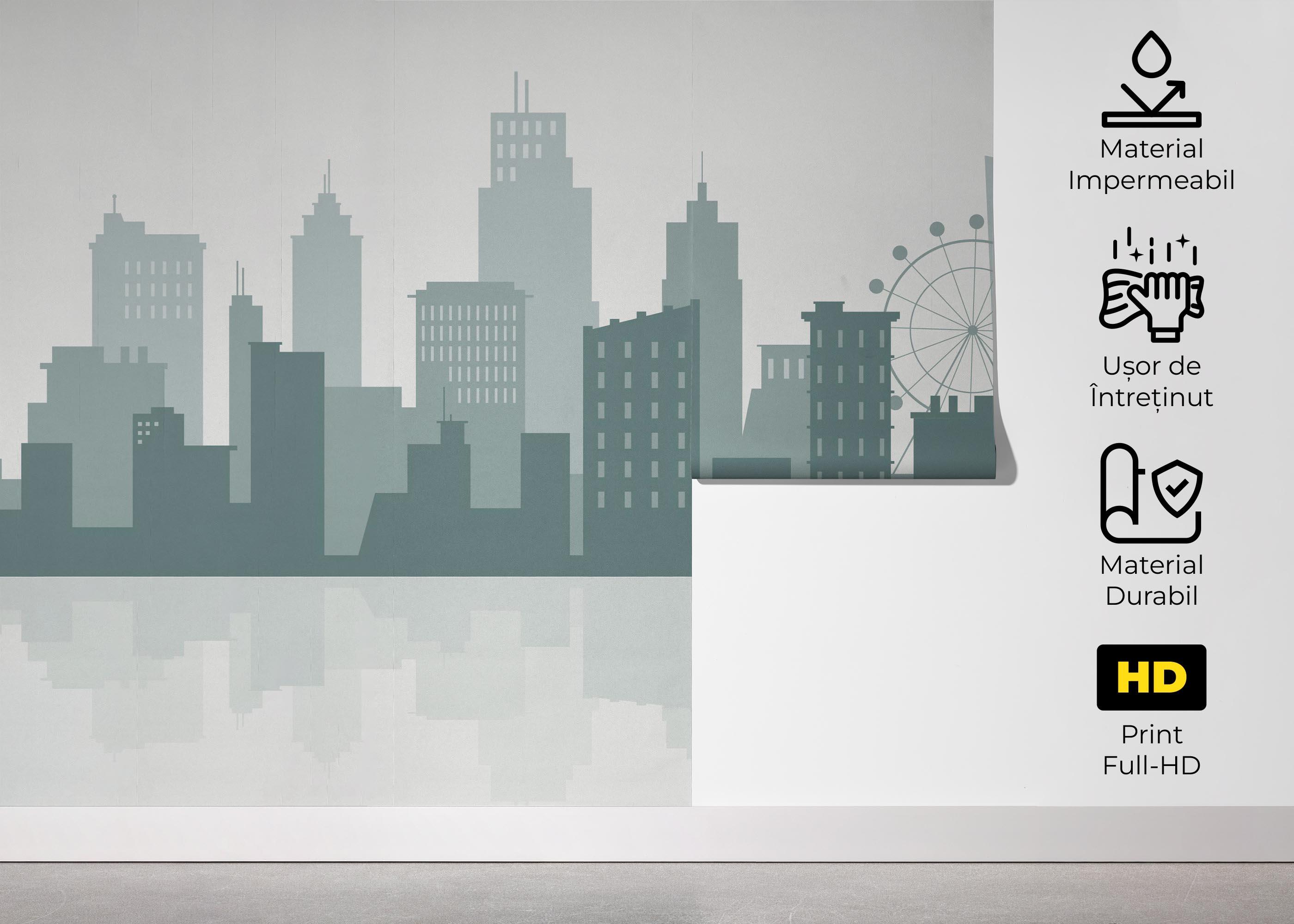 Fototapet Blue Color Nyc mockup 5