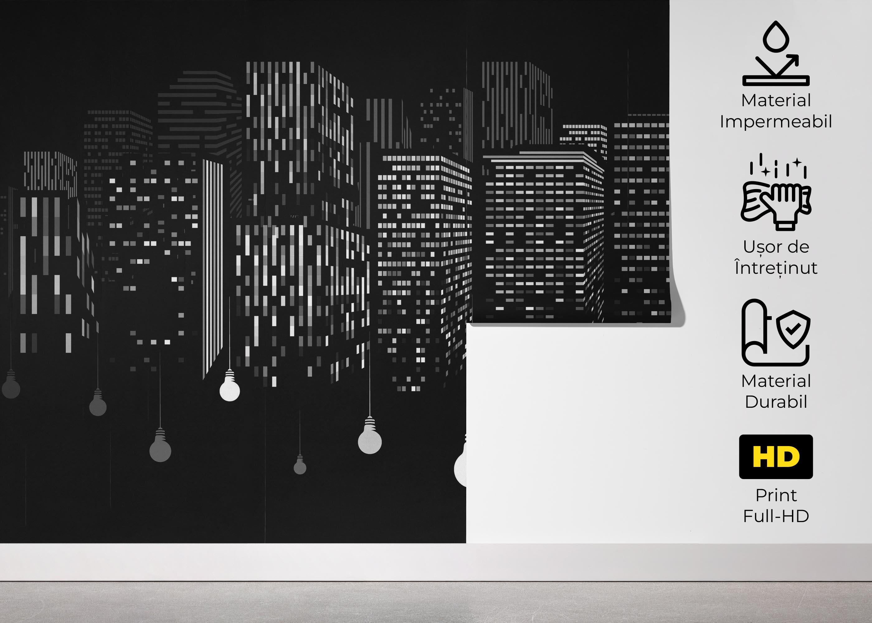 Fototapet Falling Lights Art mockup 5