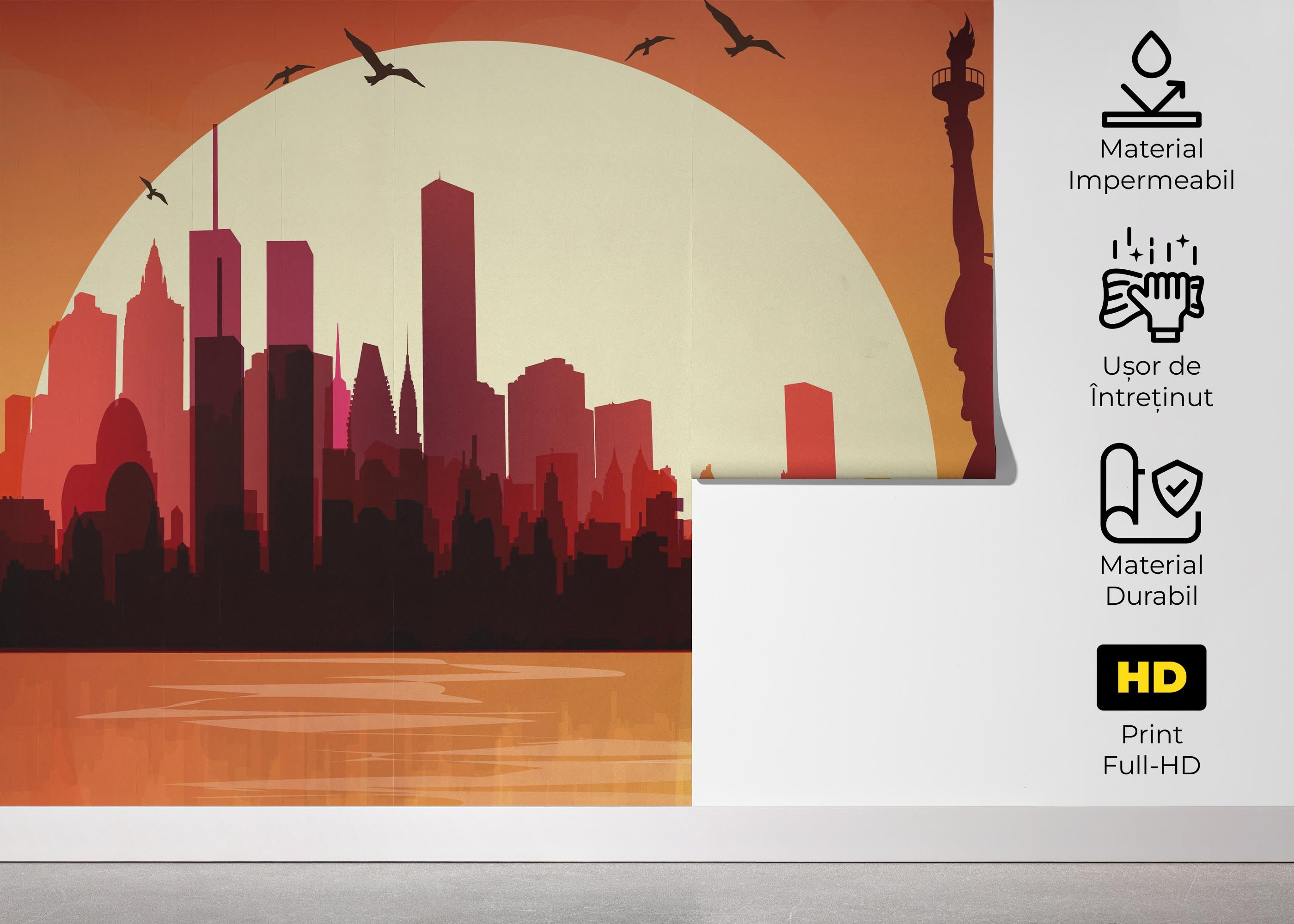 Liberty Statue Sunset mockup 5