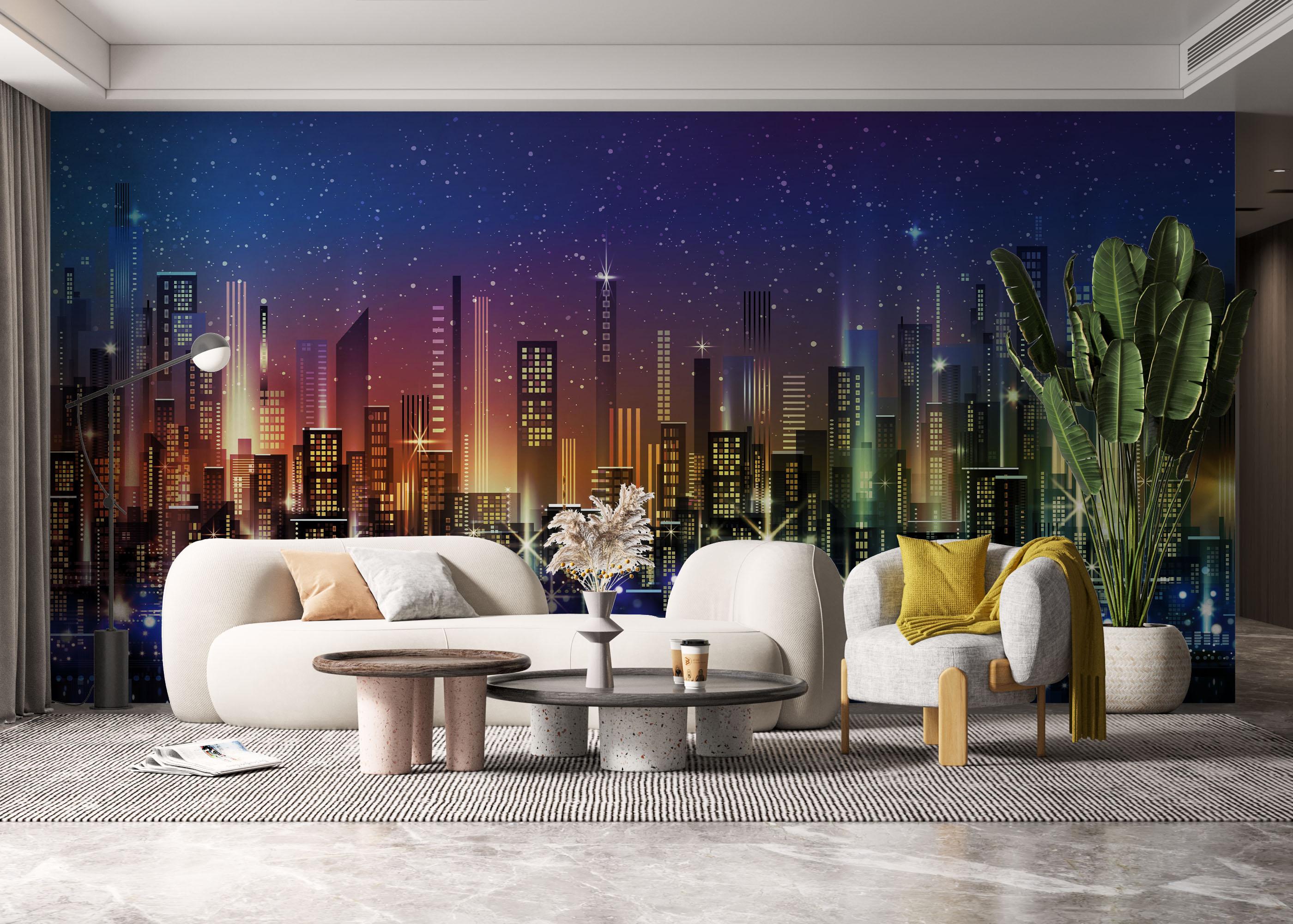 Fototapet Blue Sky City mockup 6