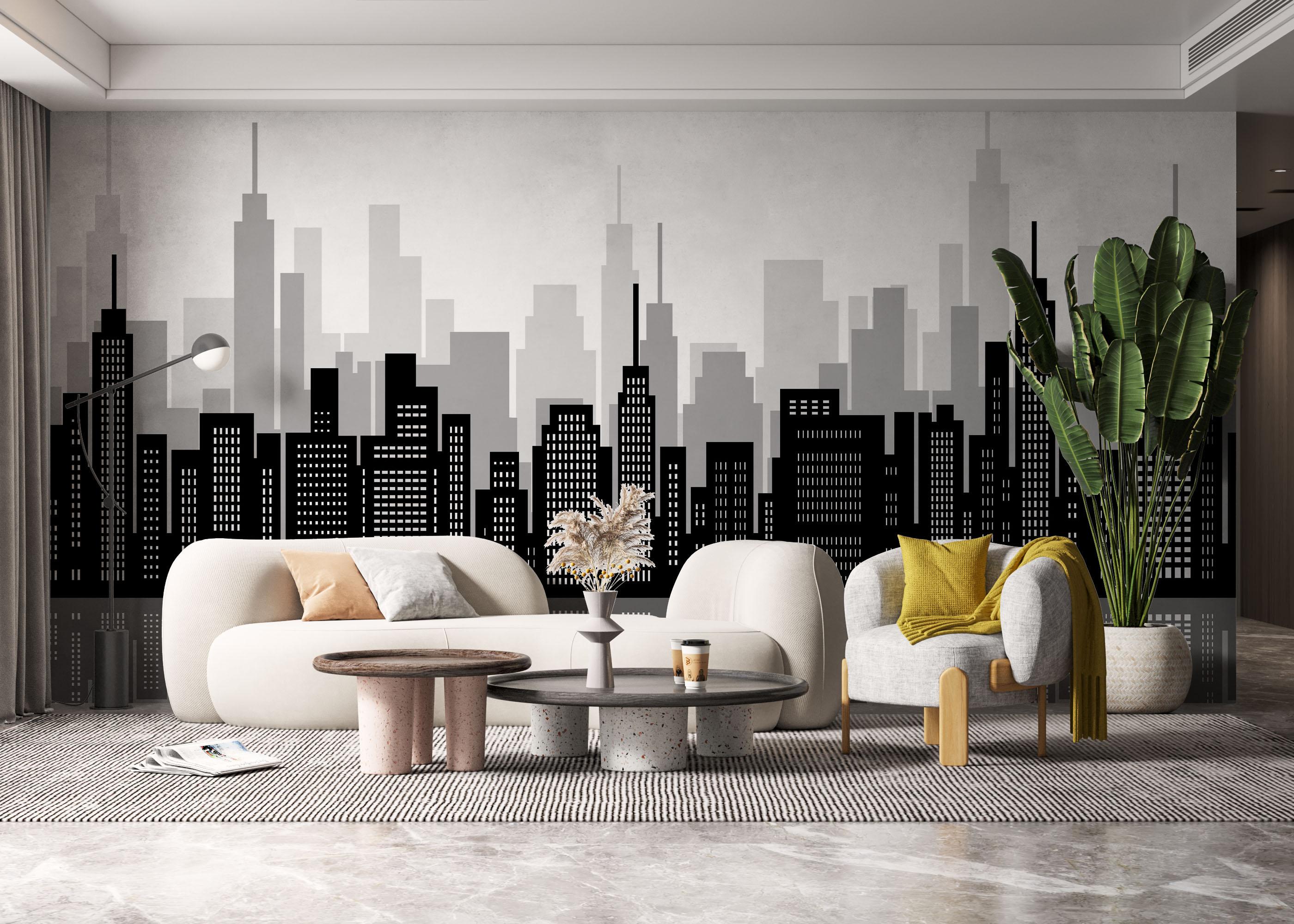 Fototapet Buildings River mockup 6