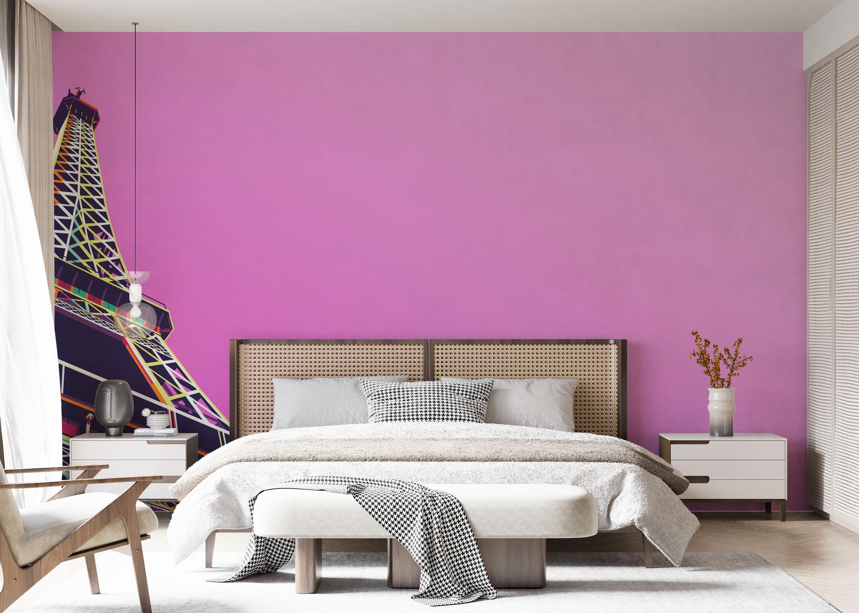 Fototapet Eiffel Purple Sky mockup 7