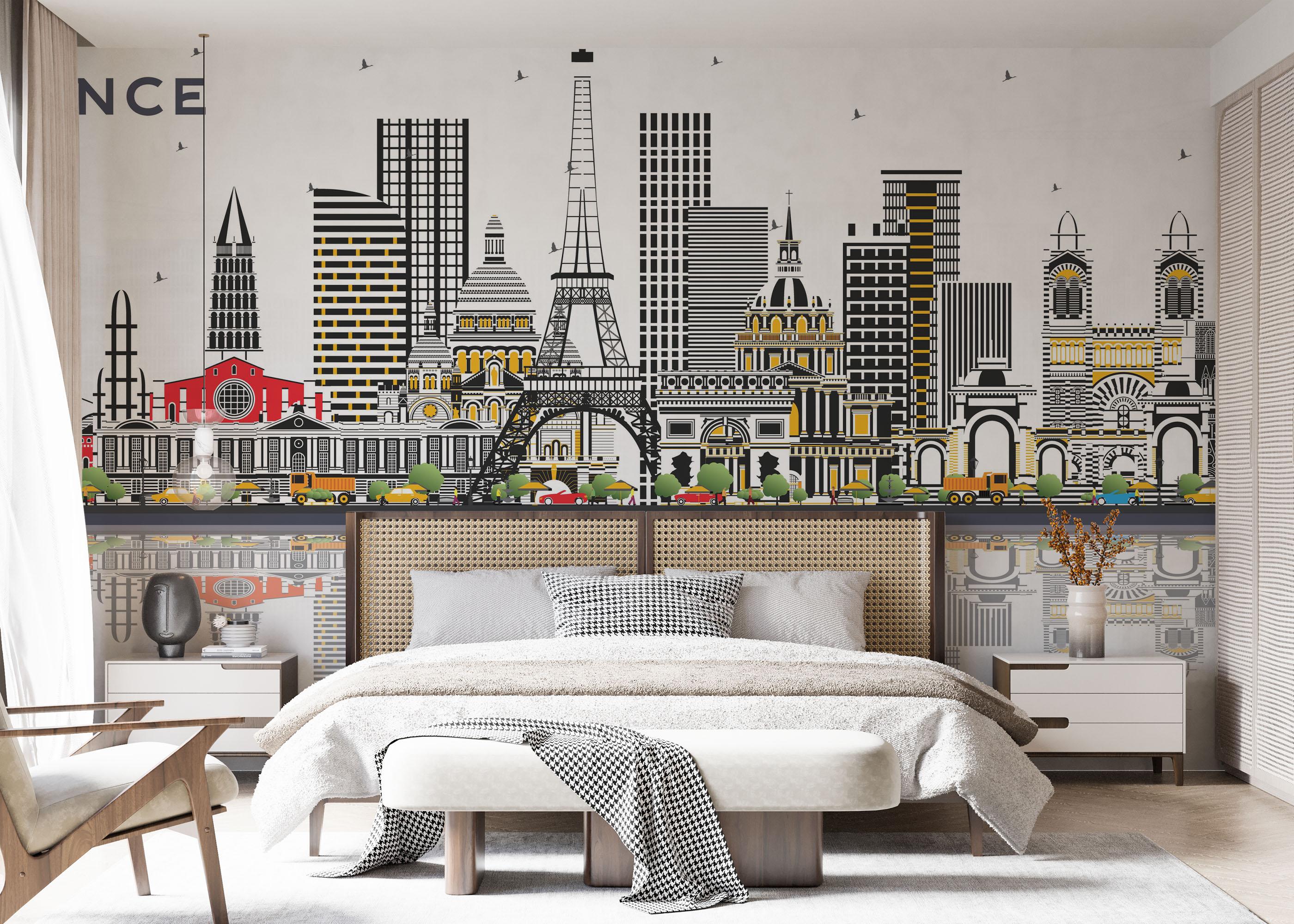 Fototapet France Skyline mockup 7