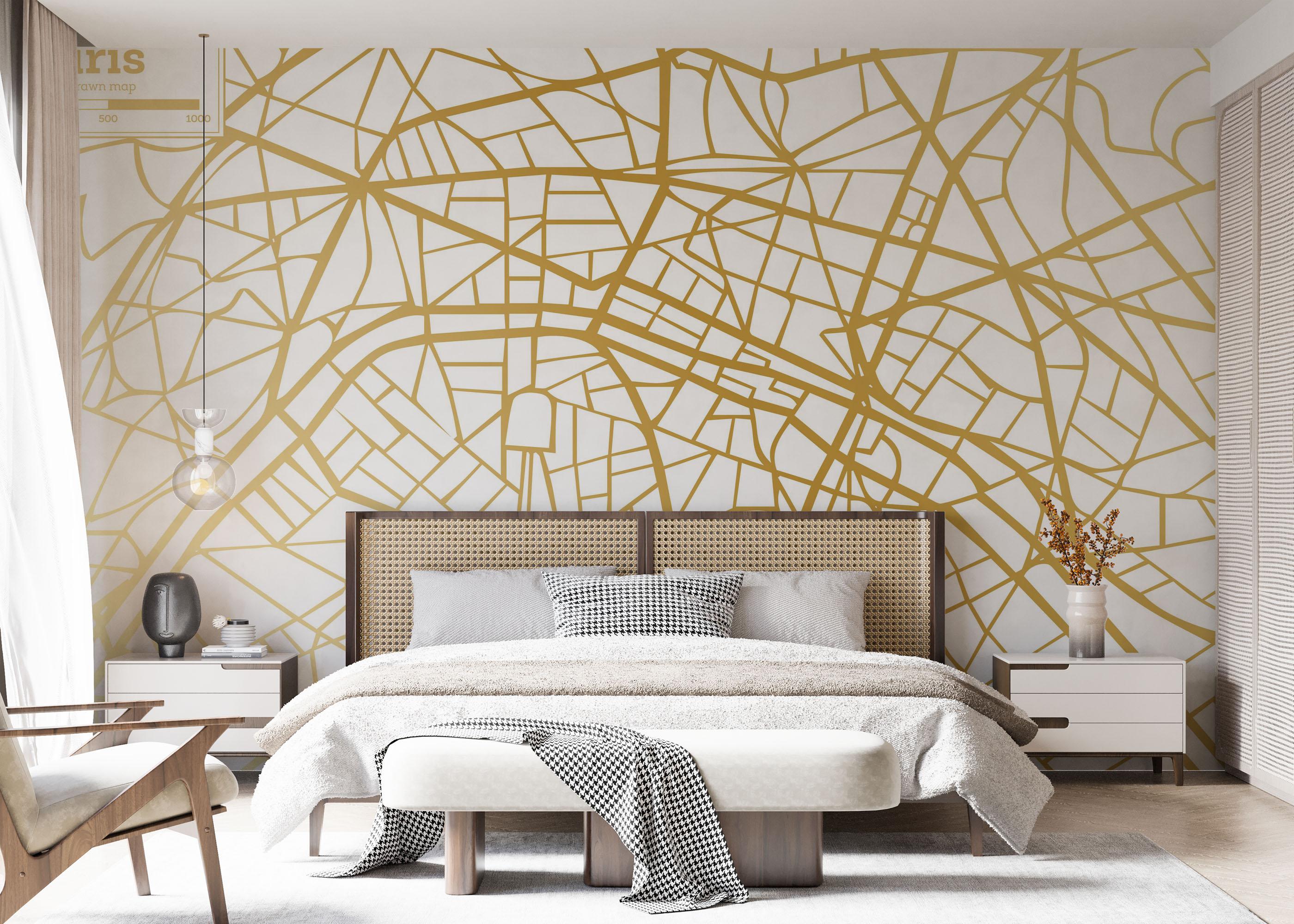 Fototapet Gold City Paris mockup 7